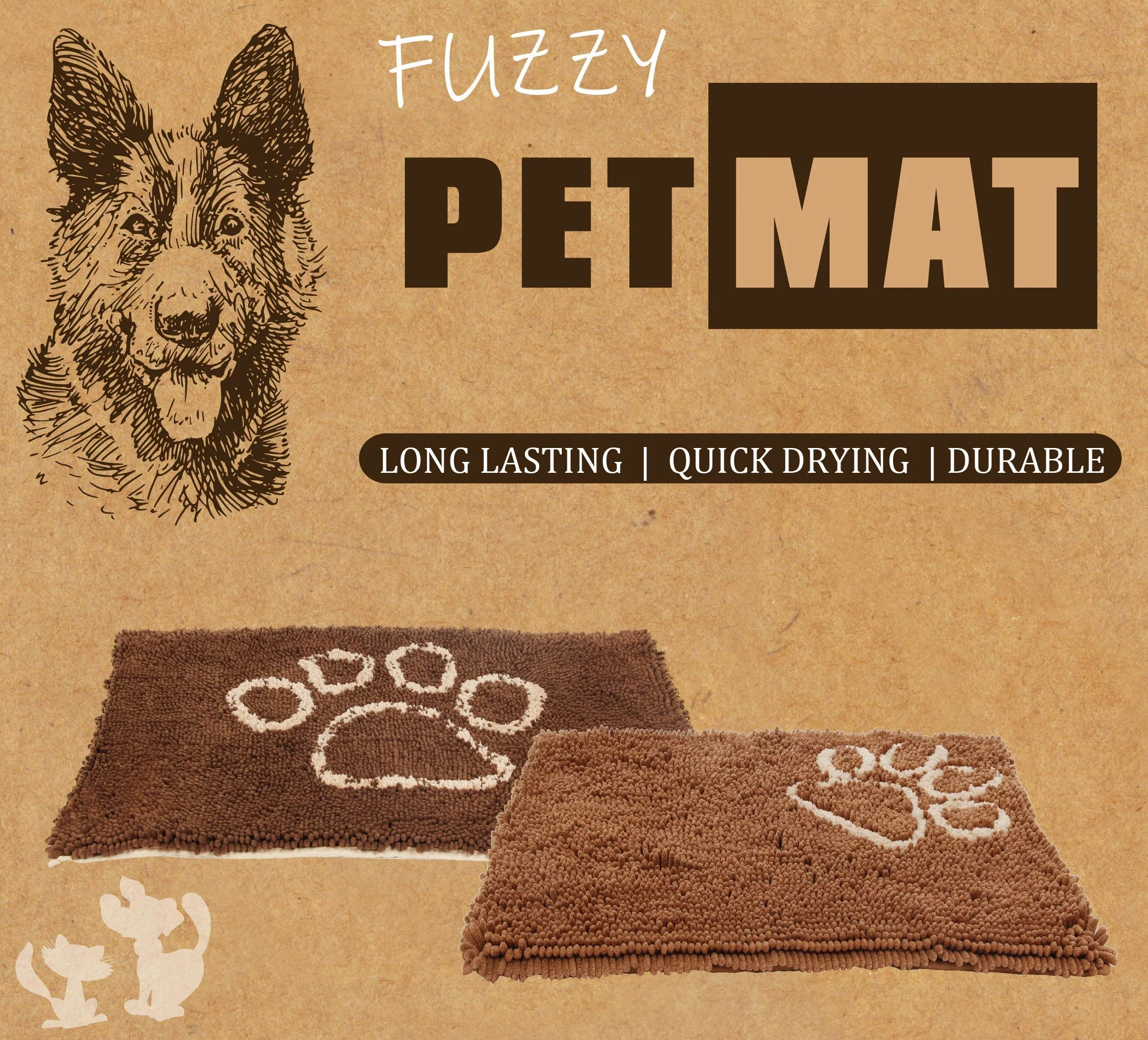 Pet Life ® 'Fuzzy' Quick-Drying Anti-Skid and Machine Washable Dog Mat - Image 3