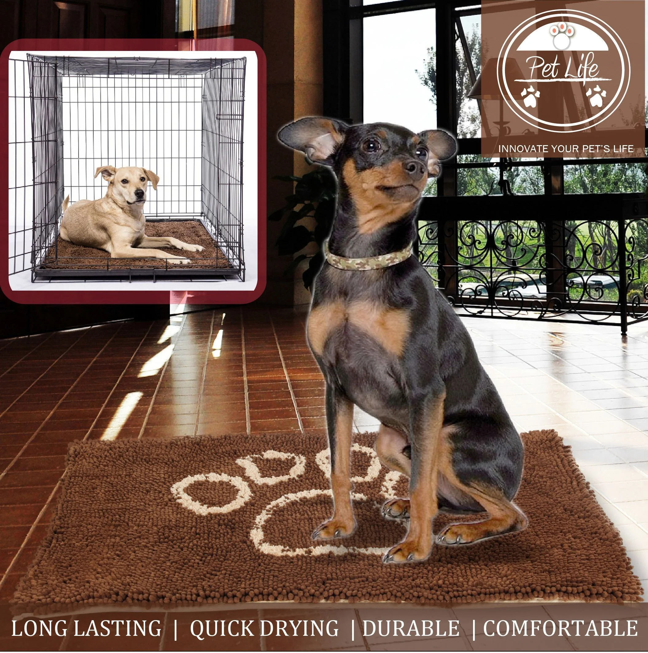 Pet Life ® 'Fuzzy' Quick-Drying Anti-Skid and Machine Washable Dog Mat - Image 5