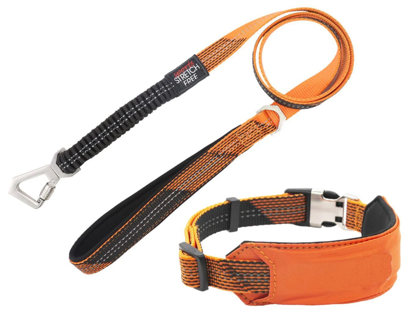 Pet Life ® 'Geo-prene' 2-in-1 Shock Absorbing Neoprene Padded Reflective Dog Leash and Collar - Image 7
