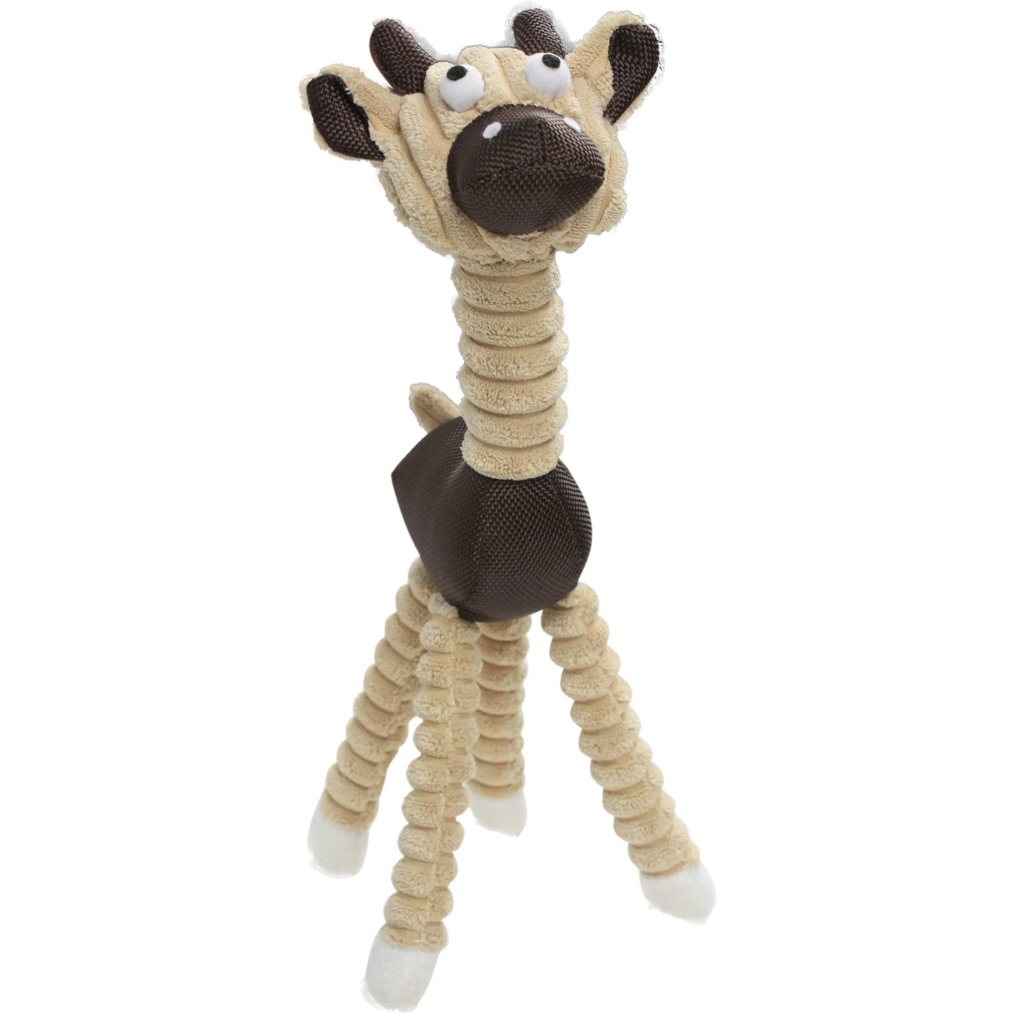 Pet Life ® 'Giraffe Cow' All Natural Recyclable Jute Rope and Squeak Chew Pet Dog Toy - Image 2