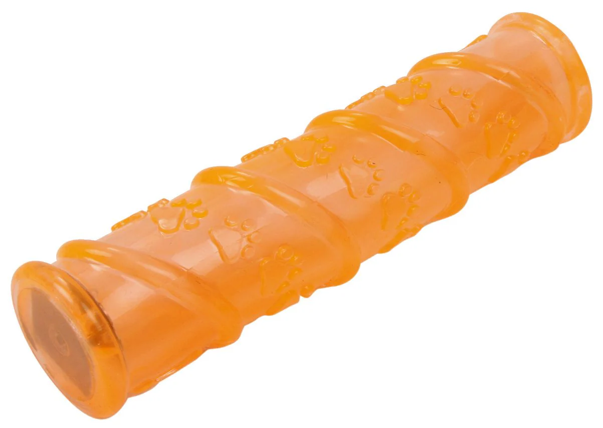 Pet Life ® 'Glow-Stick' TPR and LED Lighting Squeak and Chew Dog Toy