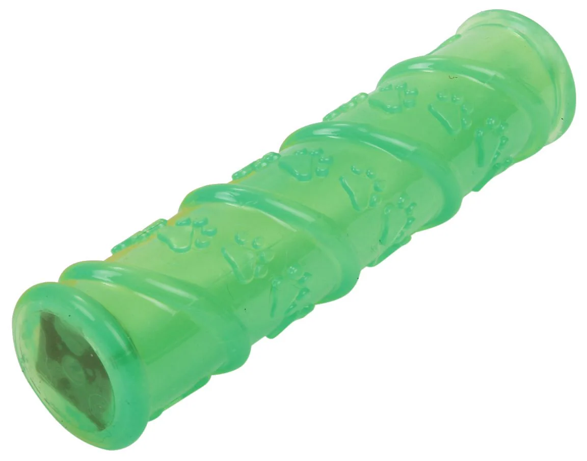 Pet Life ® 'Glow-Stick' TPR and LED Lighting Squeak and Chew Dog Toy - Image 2