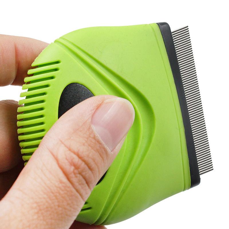 Pet Life ® 'Grazer' Handheld Travel Grooming Cat and Dog Flea and Tick Comb - Image 2