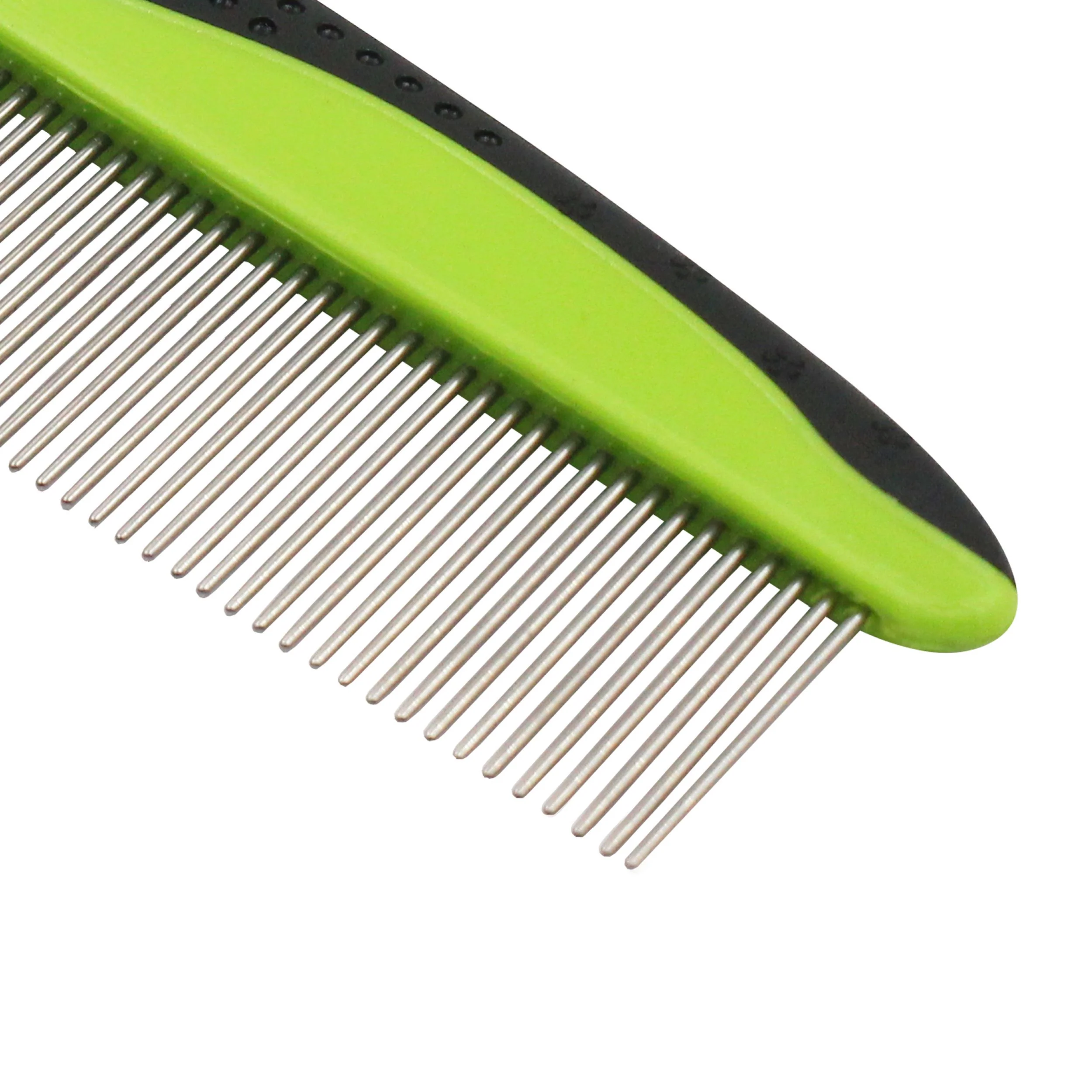 Pet Life ® Grip Ease' Wide and Narrow Tooth Grooming Pet Comb - Image 2