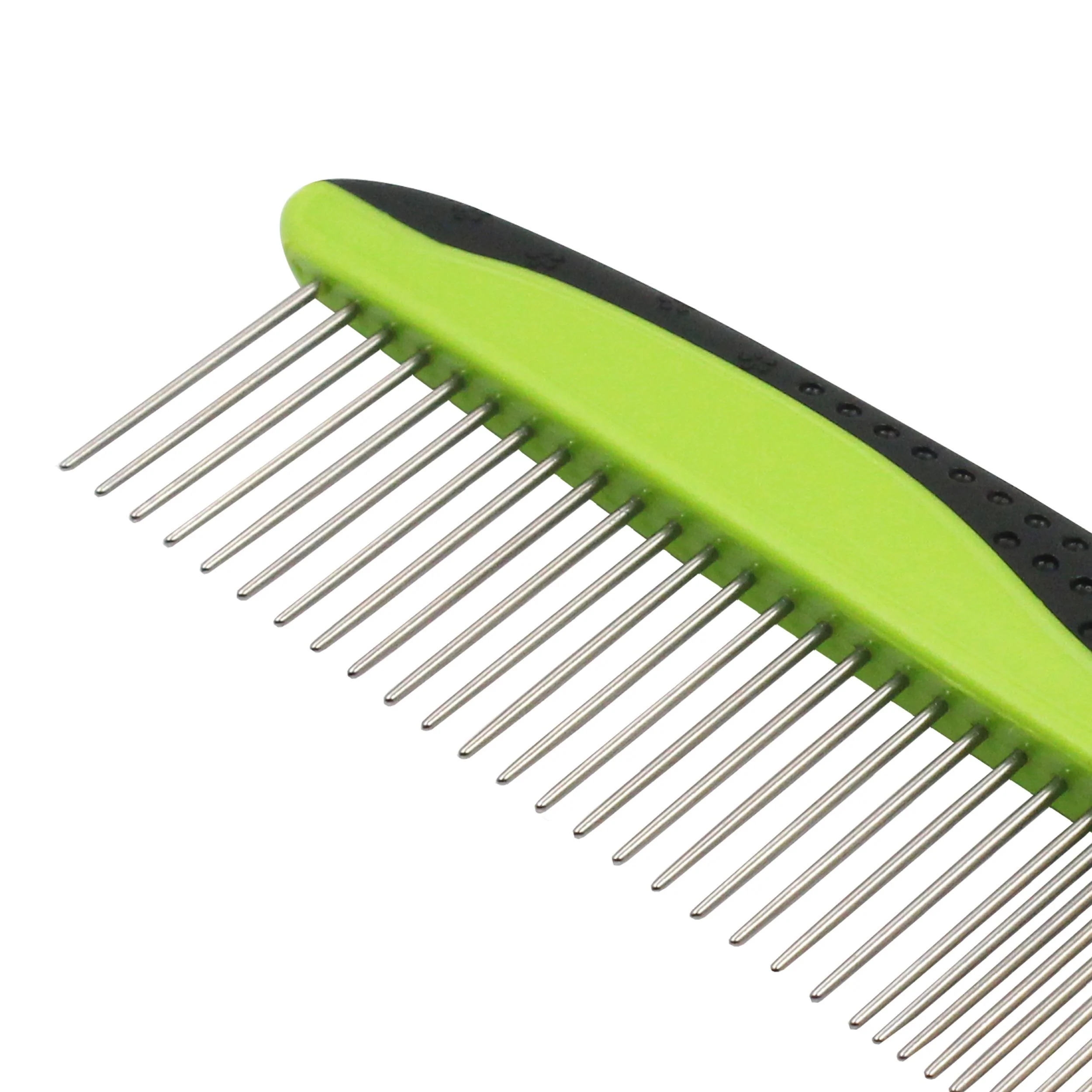 Pet Life ® Grip Ease' Wide and Narrow Tooth Grooming Pet Comb - Image 3
