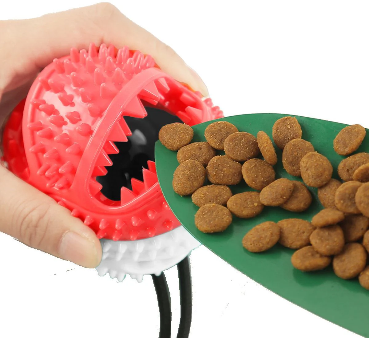 Pet Life ® 'Grip N' Play' Treat Dispensing Ball Shaped Suction Cup Dog Toy - Image 7