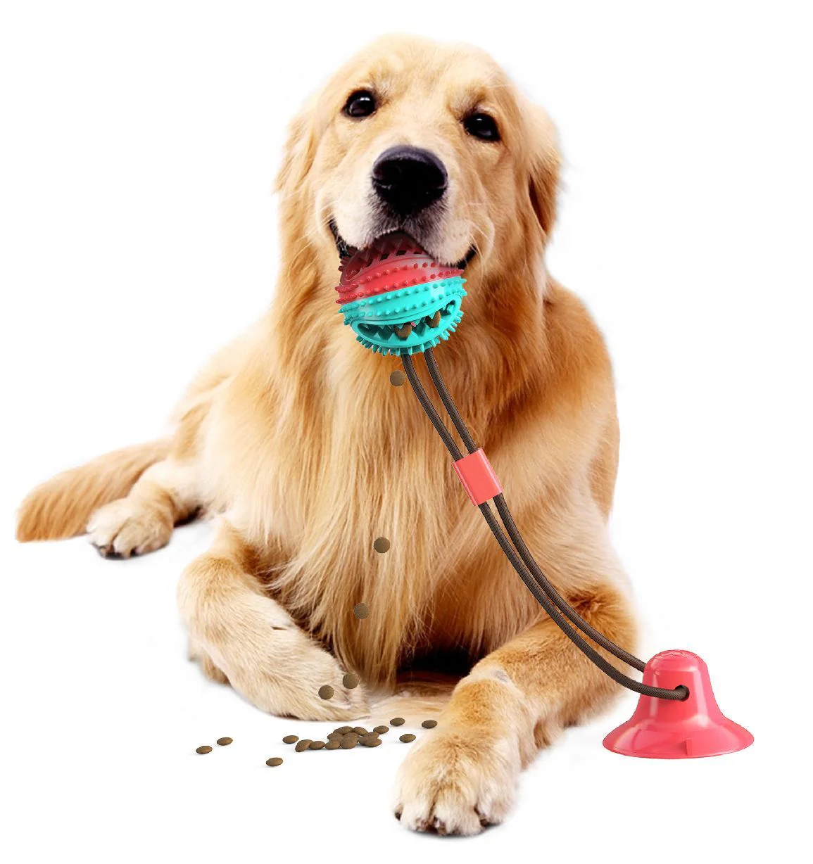 Pet Life ® 'Grip N' Play' Treat Dispensing Ball Shaped Suction Cup Dog Toy - Image 8