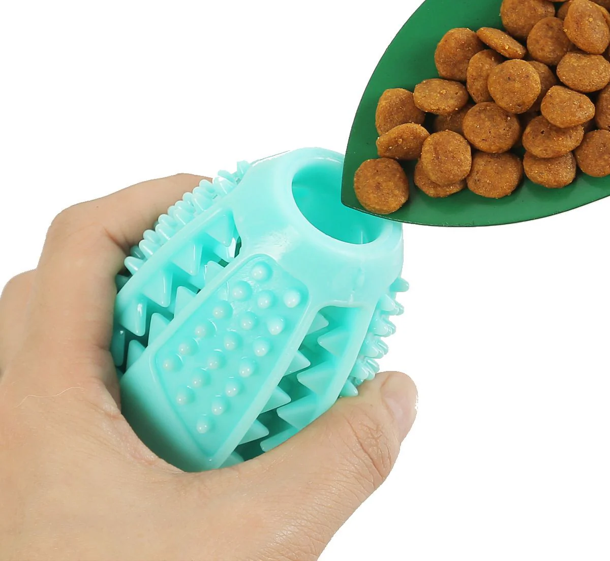 Pet Life ® 'Grip N' Play' Treat Dispensing Football Shaped Suction Cup Dog Toy - Image 4