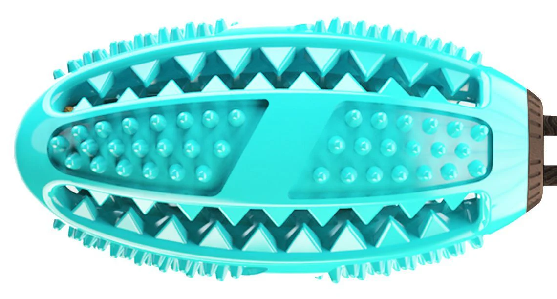 Pet Life ® 'Grip N' Play' Treat Dispensing Football Shaped Suction Cup Dog Toy - Image 5