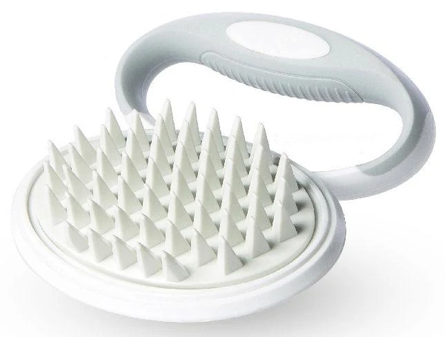 Pet Life ® 'Gyrater' Swivel Travel Silicone Massage Grooming Pet Brush - Image 4