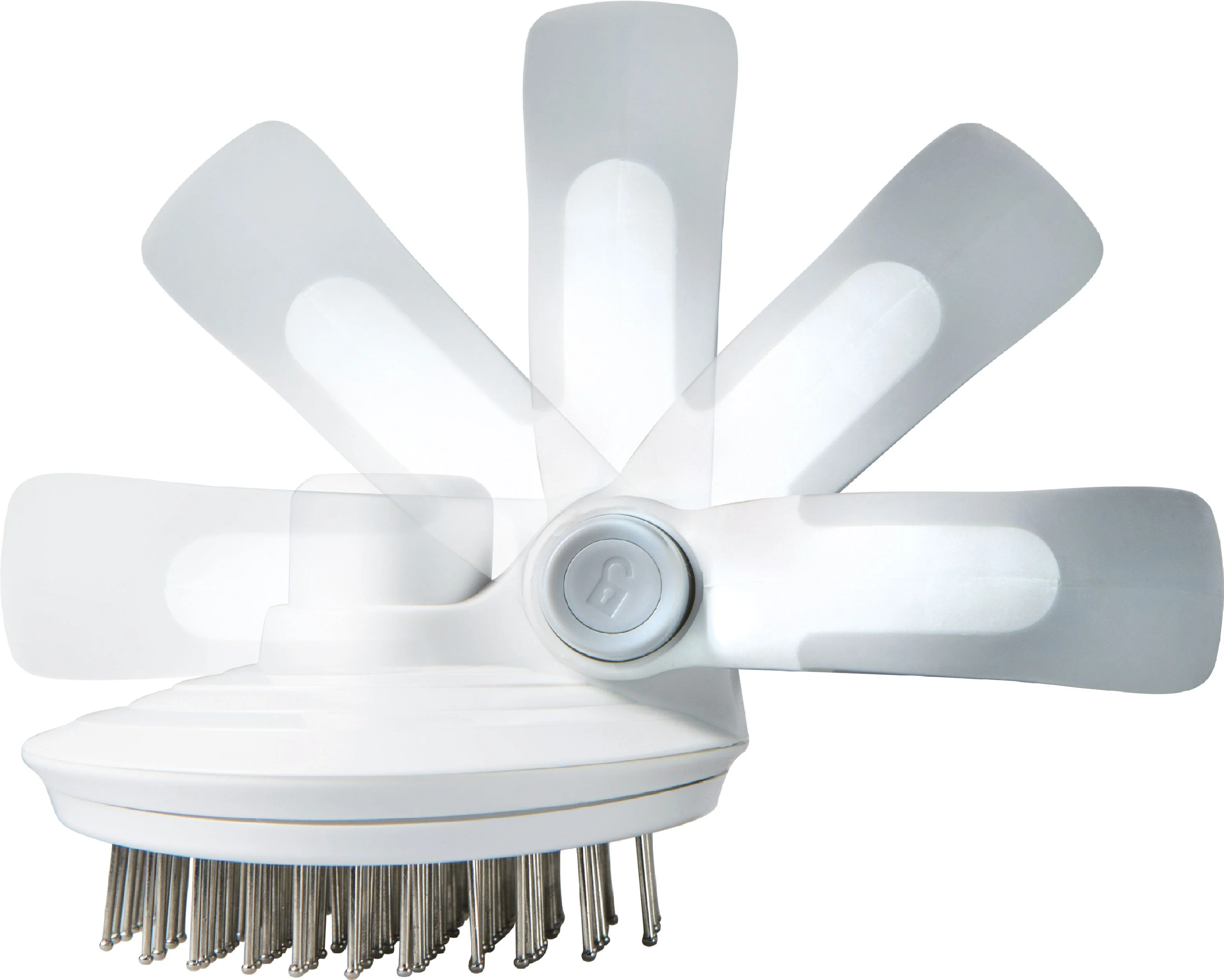 Pet Life ® 'Gyrater' Travel Self-Cleaning Swivel Grooming Pet Pin Brush - Image 3