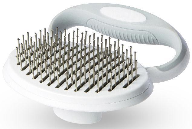 Pet Life ® 'Gyrater' Travel Self-Cleaning Swivel Grooming Pet Pin Brush - Image 4