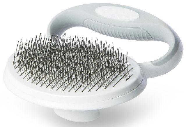Pet Life ® 'Gyrater' Travel Self-Cleaning Swivel Grooming Slicker Pet Brush - Image 4