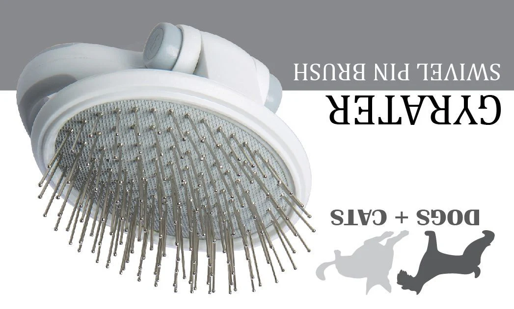 Pet Life ® 'Gyrater' Travel Swivel Pet Grooming Pin Brush - Image 7