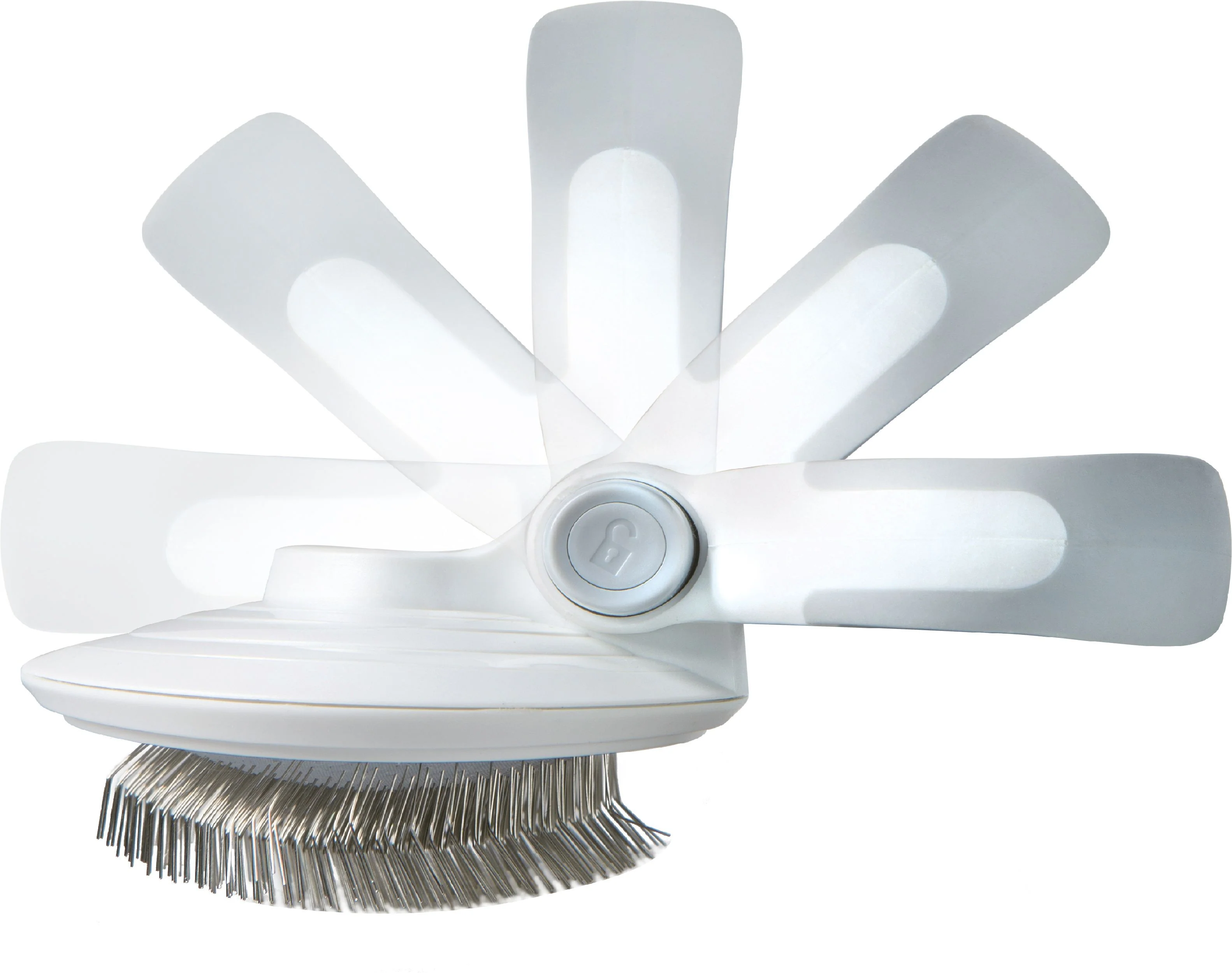 Pet Life ® 'Gyrater' Travel Swivel Pet Grooming Slicker Brush - Image 3