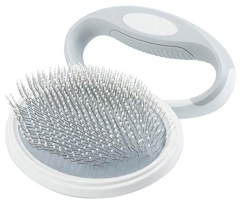 Pet Life ® 'Gyrater' Travel Swivel Pet Grooming Slicker Brush - Image 4
