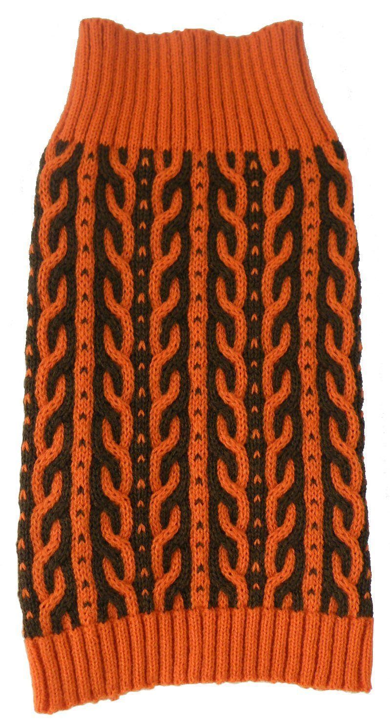 Pet Life ® 'Harmonious' Dual Color Weaved Heavy Cable Knitted Fashion Designer Dog Sweater - Image 7