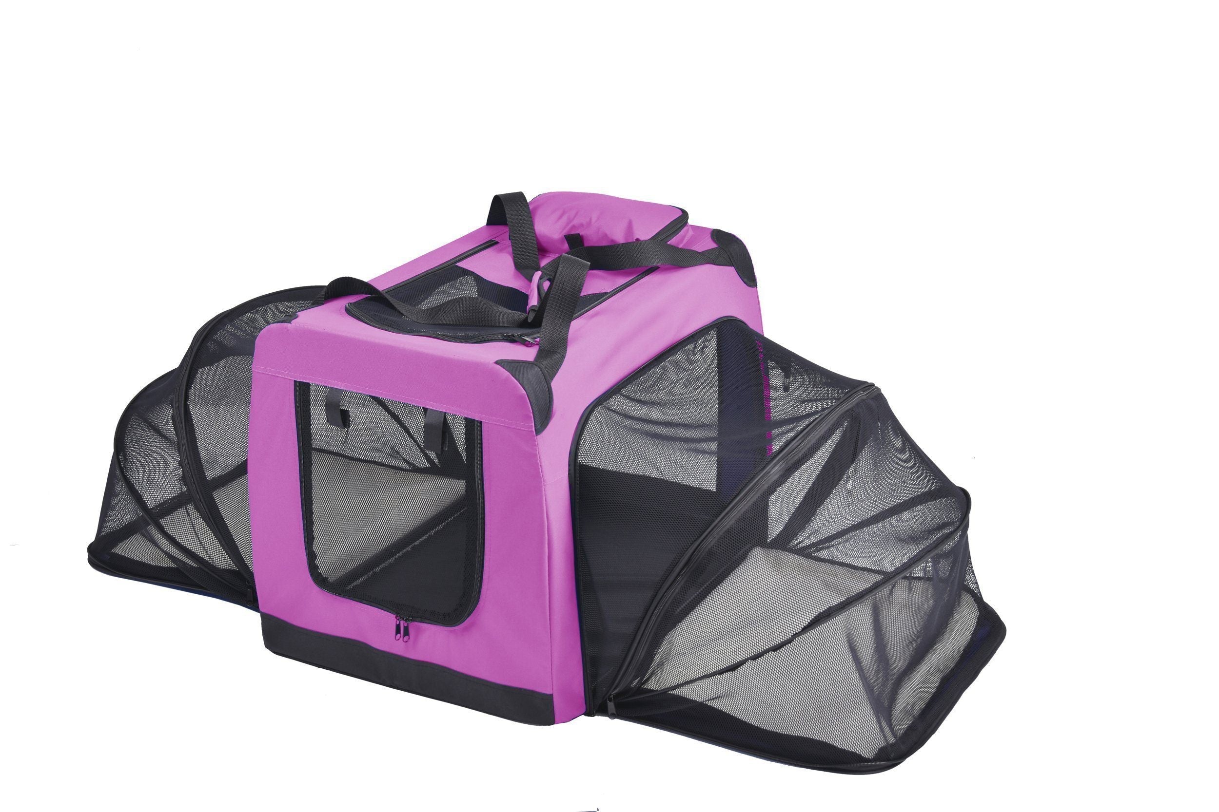 Pet Life ® 'Hounda Accordion' Metal Framed Soft-Folding Collapsible Dual-Sided Expandable Pet Dog Crate - Image 10