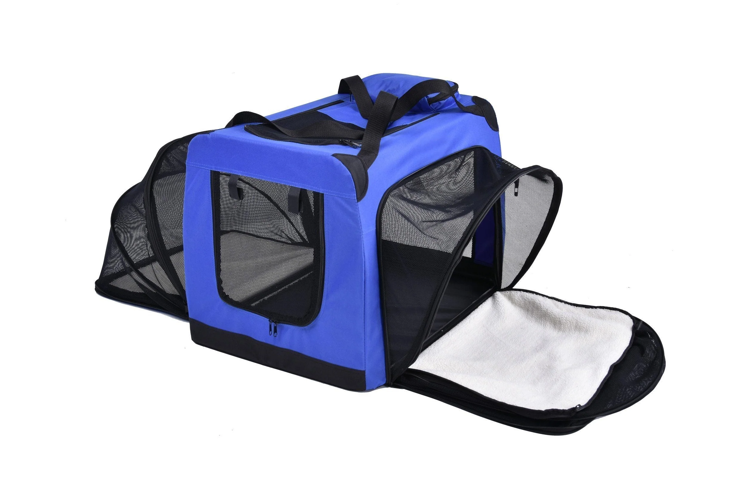 Pet Life ® 'Hounda Accordion' Metal Framed Soft-Folding Collapsible Dual-Sided Expandable Pet Dog Crate - Image 12