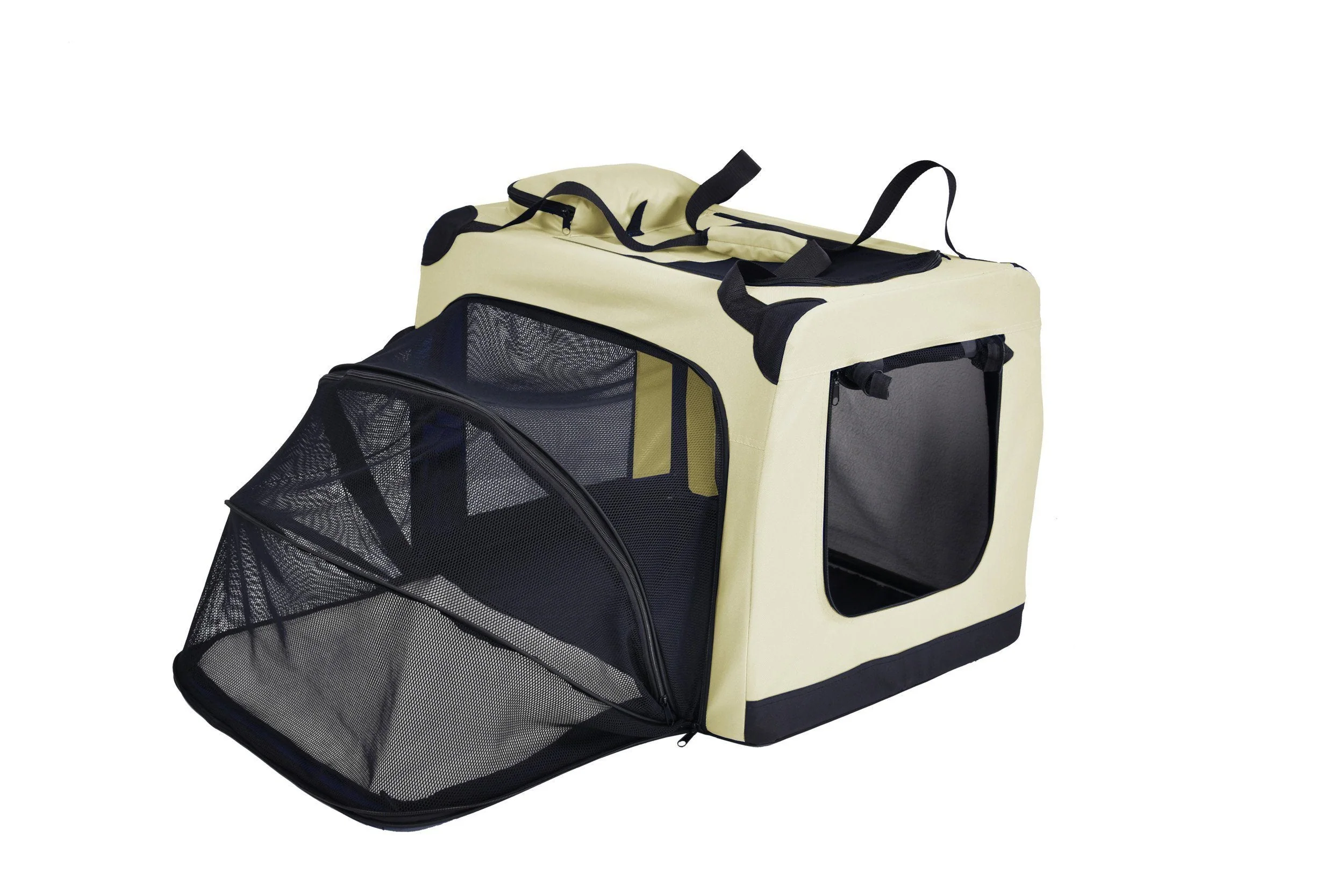 Pet Life ® 'Hounda Accordion' Metal Framed Soft-Folding Collapsible Dual-Sided Expandable Pet Dog Crate - Image 17