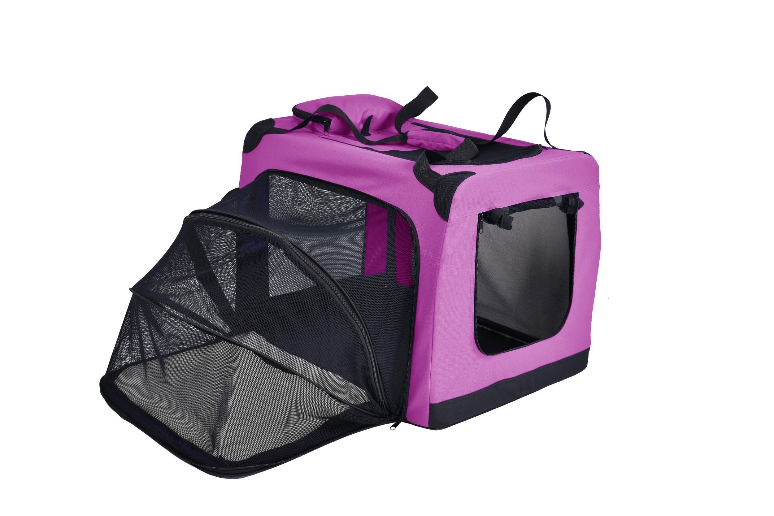 Pet Life ® 'Hounda Accordion' Metal Framed Soft-Folding Collapsible Dual-Sided Expandable Pet Dog Crate - Image 19