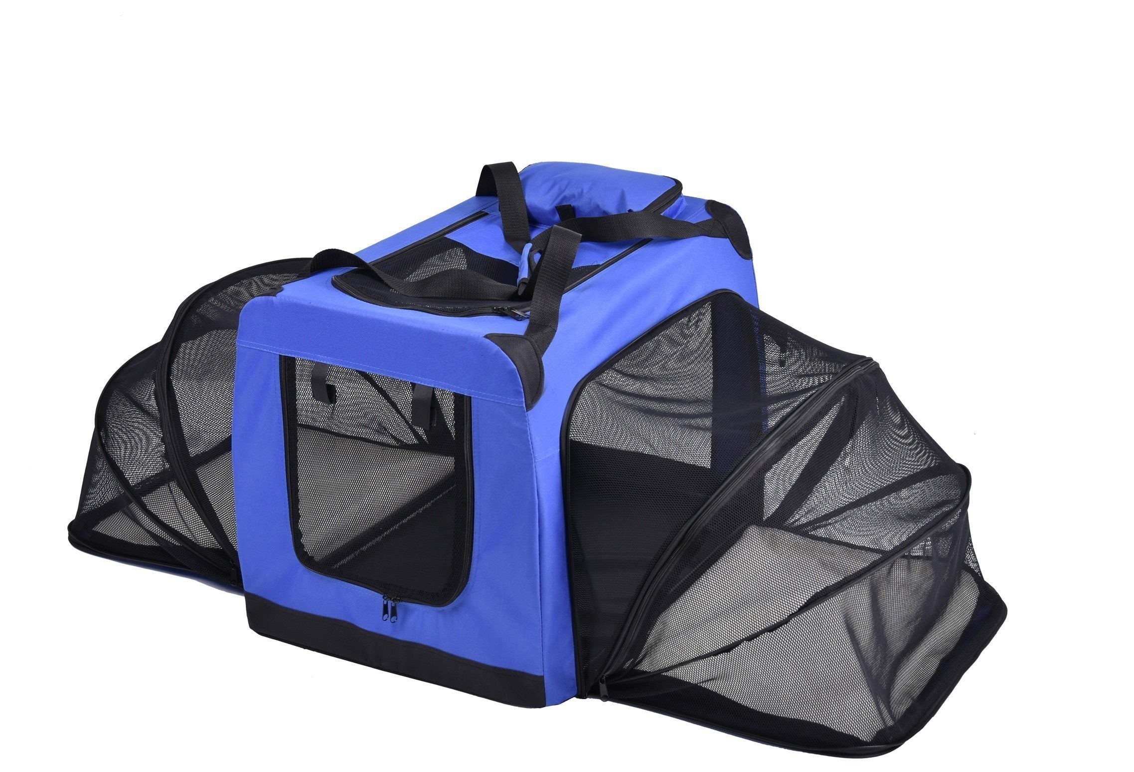 Pet Life ® 'Hounda Accordion' Metal Framed Soft-Folding Collapsible Dual-Sided Expandable Pet Dog Crate - Image 2