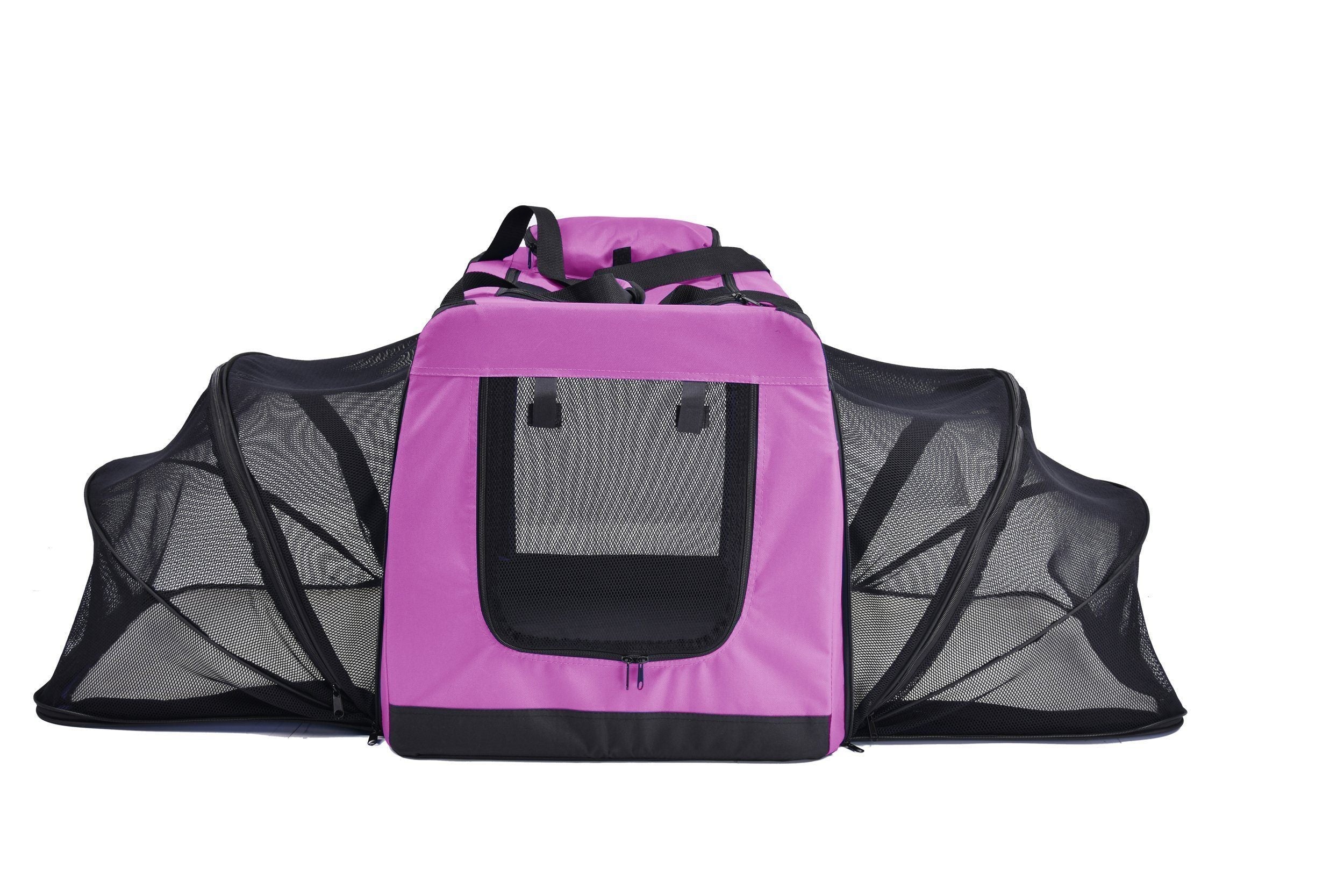 Pet Life ® 'Hounda Accordion' Metal Framed Soft-Folding Collapsible Dual-Sided Expandable Pet Dog Crate - Image 3