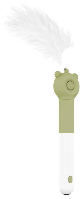 Pet Life ® 'KITIQUE" 3-in-1 Retractable and Extendable Feathered and Laser Wand Kitty Cat Teaser