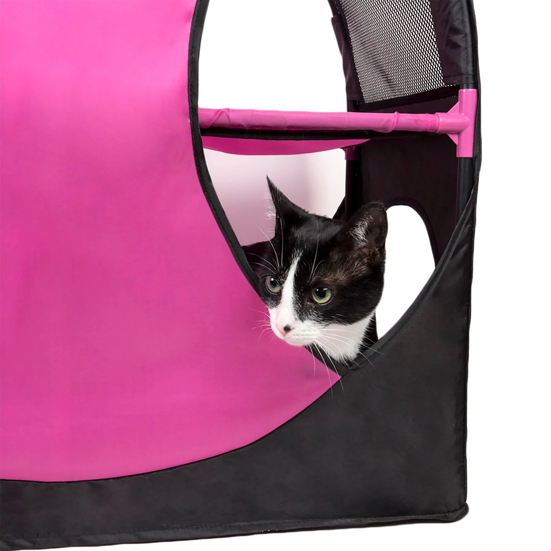 Pet Life ® 'Kitty-Play' Collapsible Travel Interactive Kitty Cat Tree Maze House Lounger Tunnel Lounge - Image 12