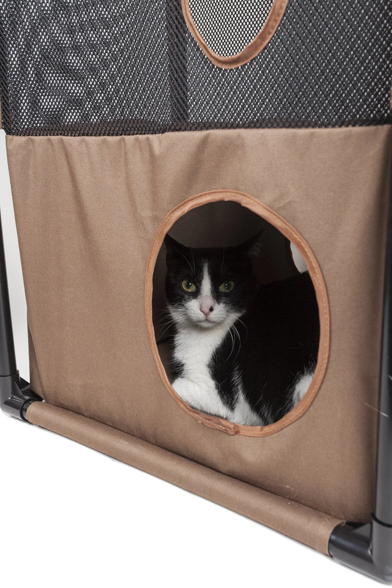 Pet Life ® 'Kitty-Square' Collapsible Travel Interactive Kitty Cat Tree Maze House Lounger Tunnel Lounge - Image 10