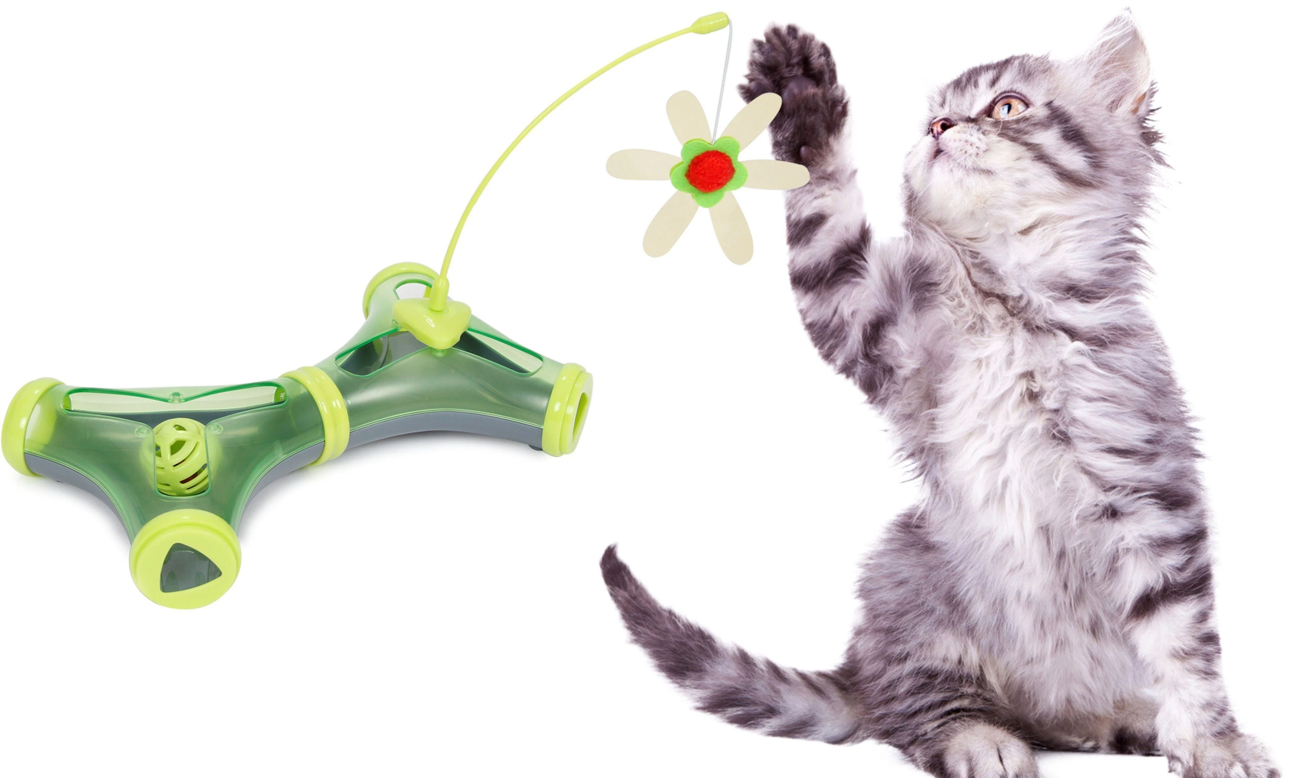 Pet Life ® 'Kitty-Tease' Interactive Teaser Kitty Cat Puzzle Toy - Image 2