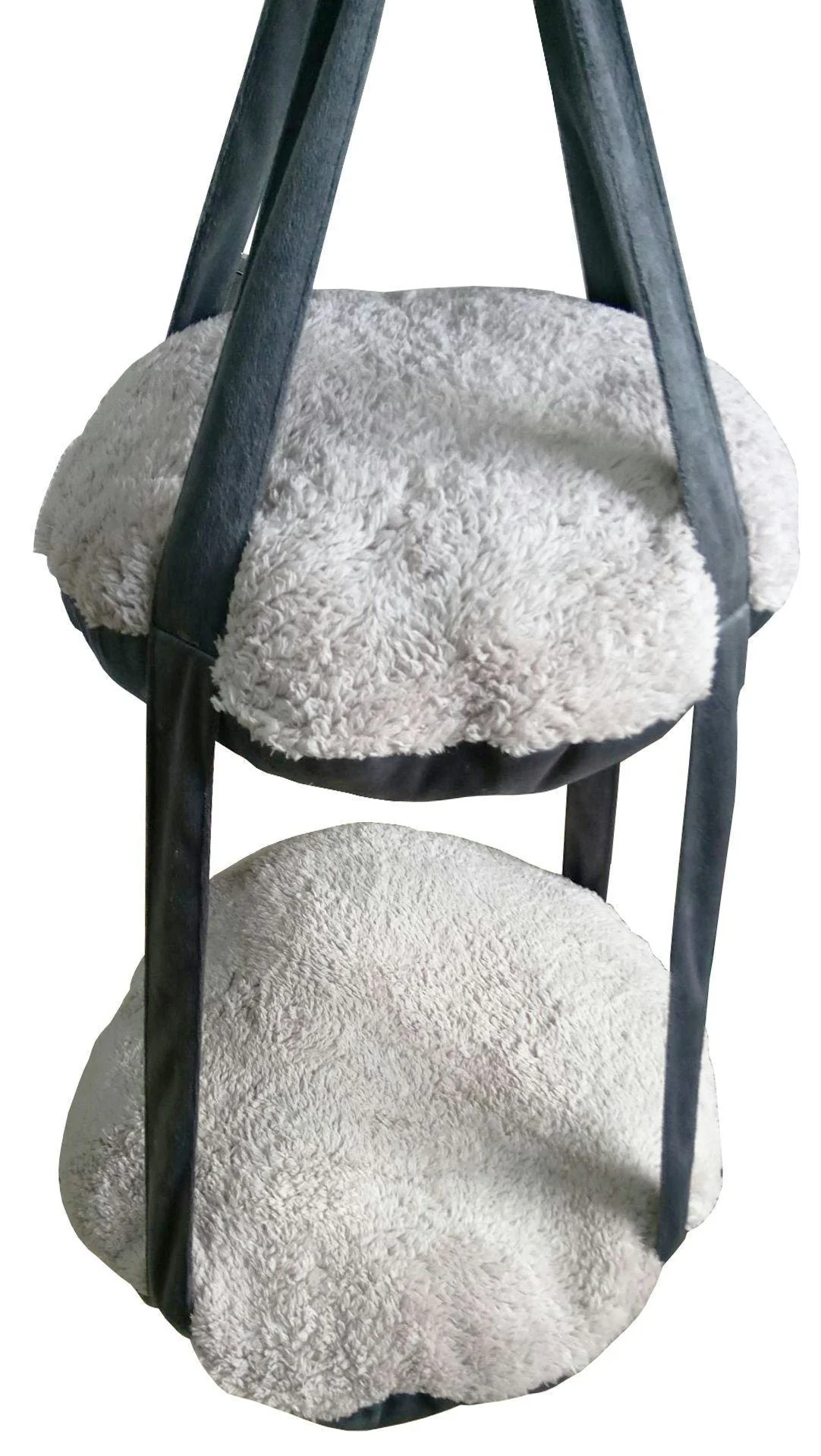Pet Life ® 'Kittyhaus' Dual-Lounge Hanging Relaxing Kitty Cat Pillow Bed Hammock Lounger - Image 3