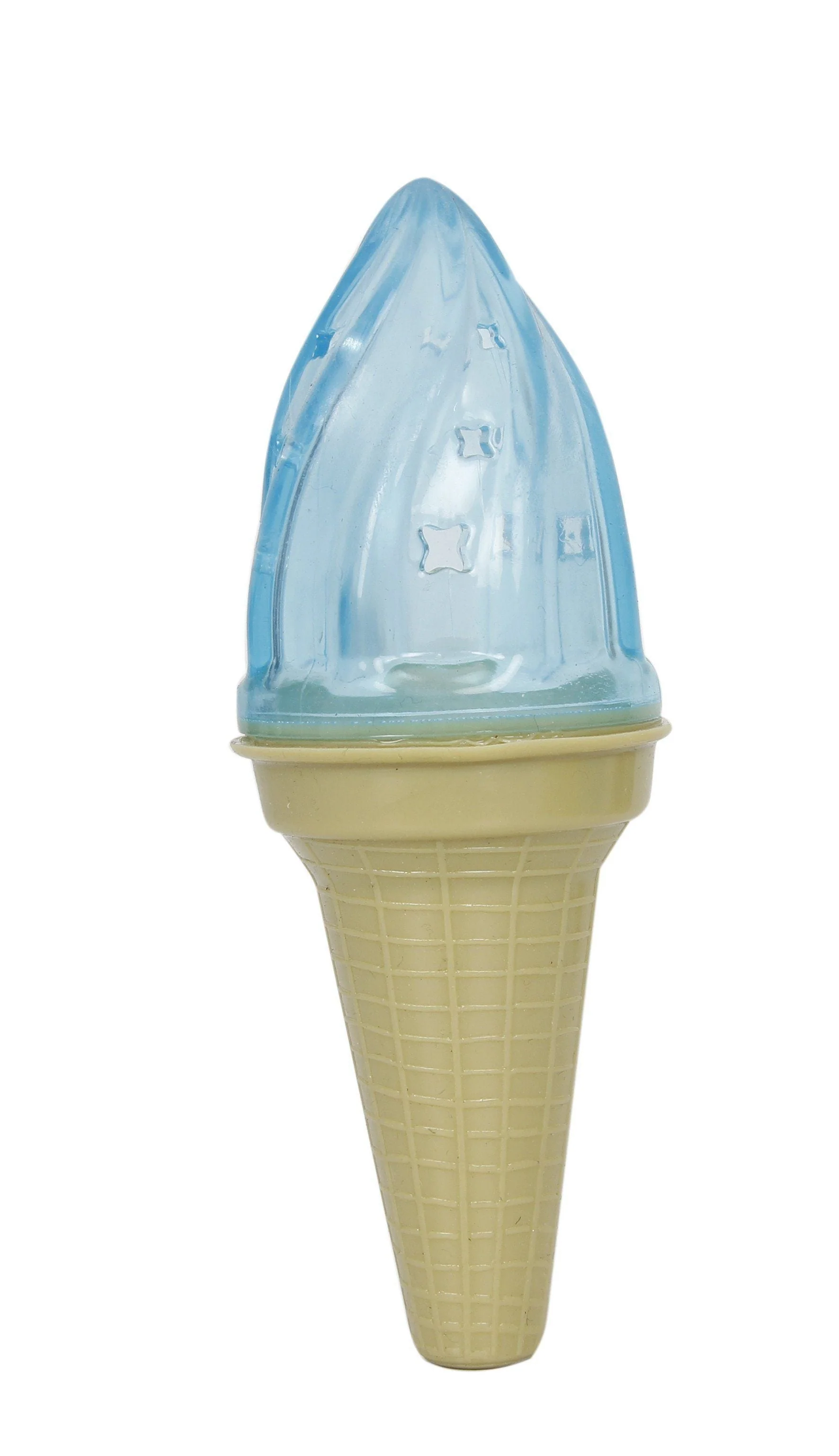 Pet Life ® 'Lick & Gnaw' Ice Cream Cone Freezable and Chewable Tossing Waterproof Floating Pet Dog Toy w/ Insertable Treat pocket