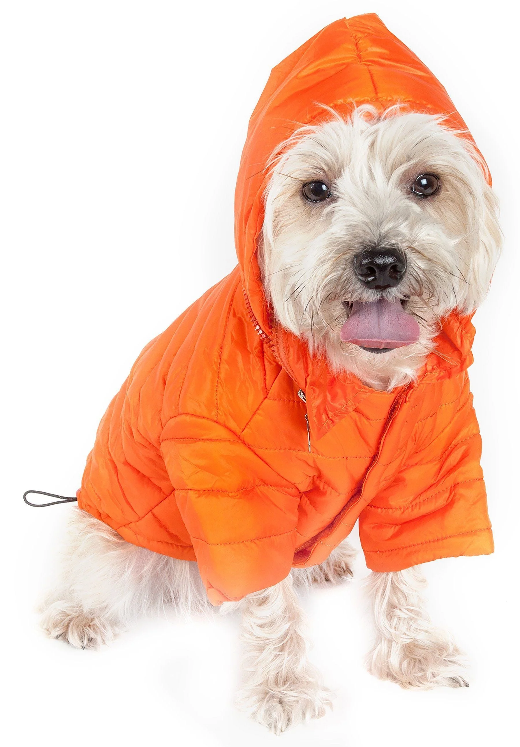 Pet Life ® Lightweight Adjustable and Collapsible 'Sporty Avalanche' Dog Coat w/ Pop-out Zippered Hood - Image 11