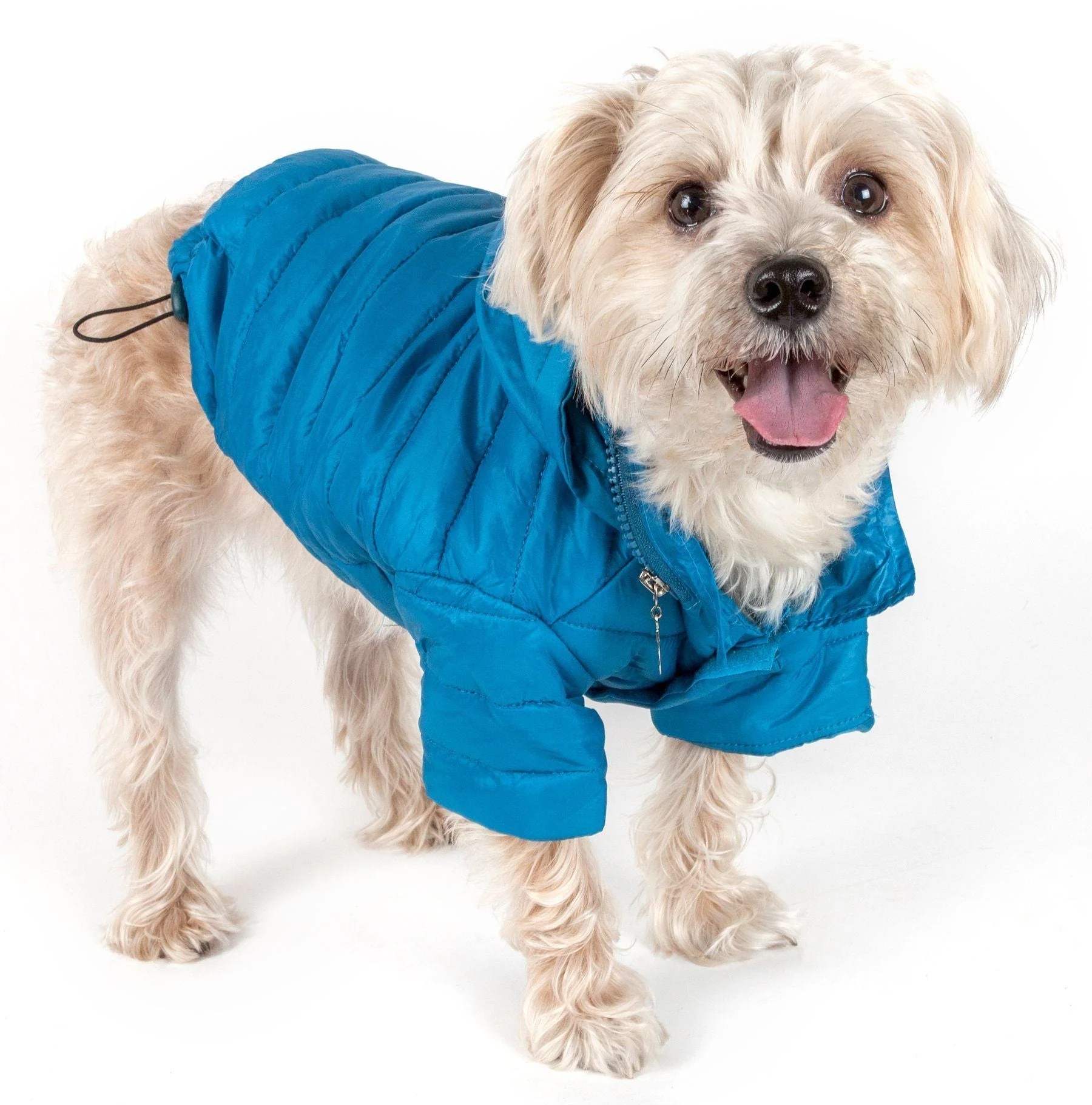 Pet Life ® Lightweight Adjustable and Collapsible 'Sporty Avalanche' Dog Coat w/ Pop-out Zippered Hood - Image 2