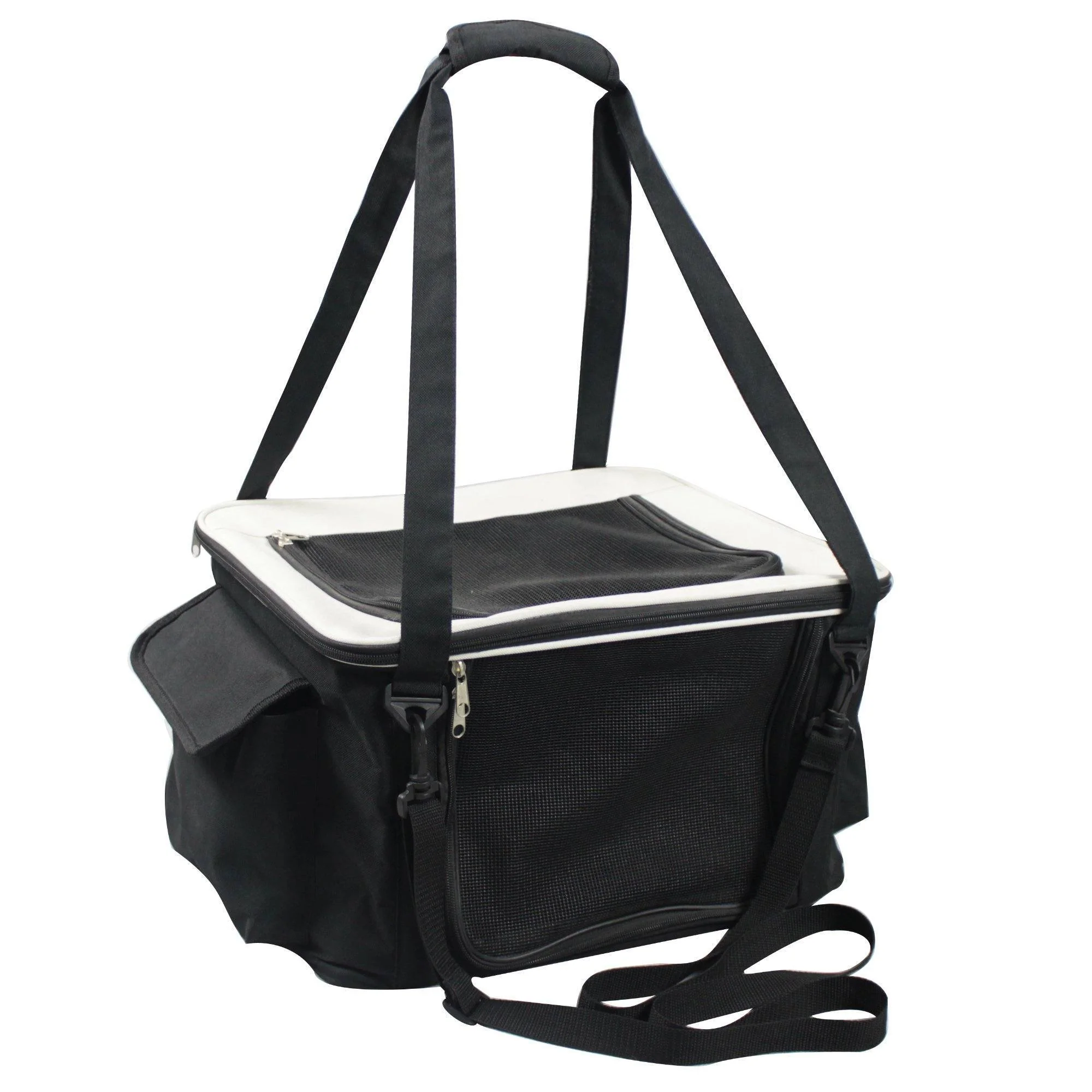 Pet Life ® Lightweight Collapsible Safety Travel Wire Folding Pet Dog Car Seat Carseat Carrier Crate - Image 2