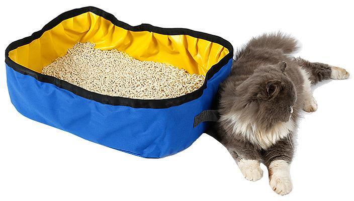 Pet Life ® 'Litter Go' Travel Folding Waterproof Kitty Cat Litterbox and Bath - Image 3