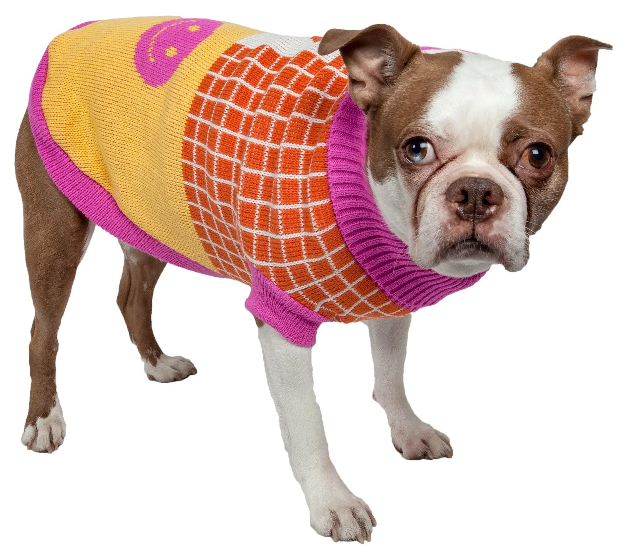 Pet Life ® 'Lovable-Bark' Heavy Knitted Ribbed Fashion Designer Dog Sweater - Image 3