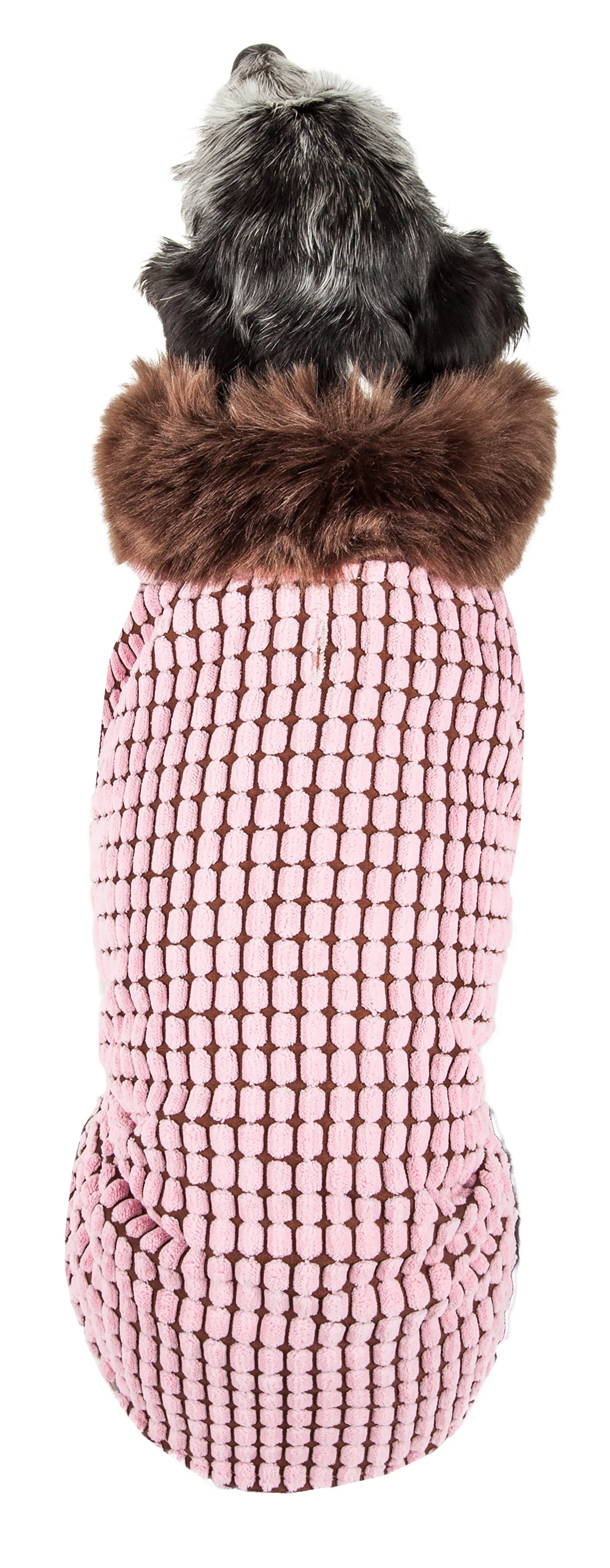 Pet Life ® Luxe 'Beautifur' Box-Stitched Elegant Designer Mink Fur Dog Coat - Image 2