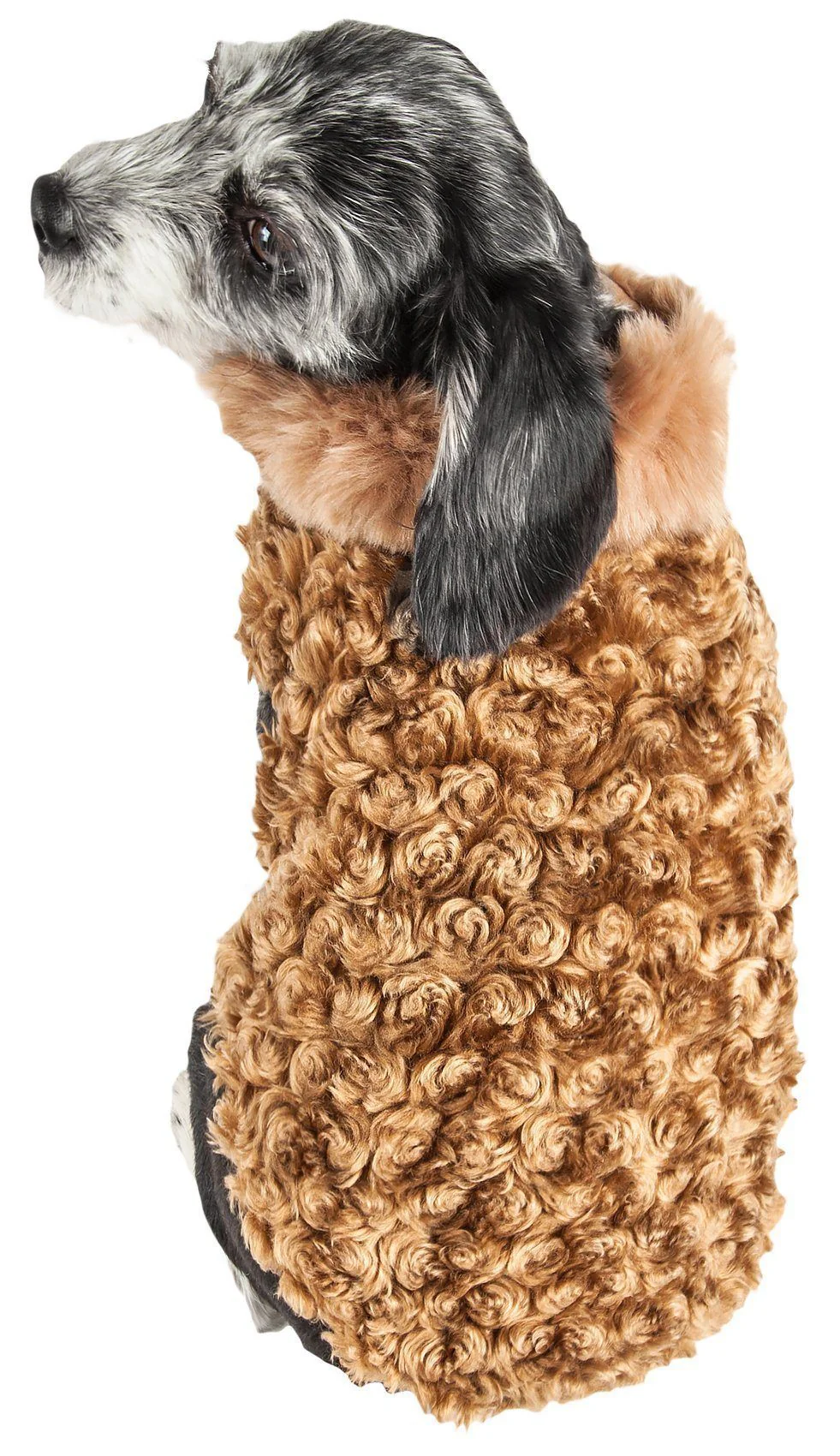 Pet Life ® Luxe 'Furpaw' Shaggy Elegant Fashion Designer Fur Dog Coat - Image 2