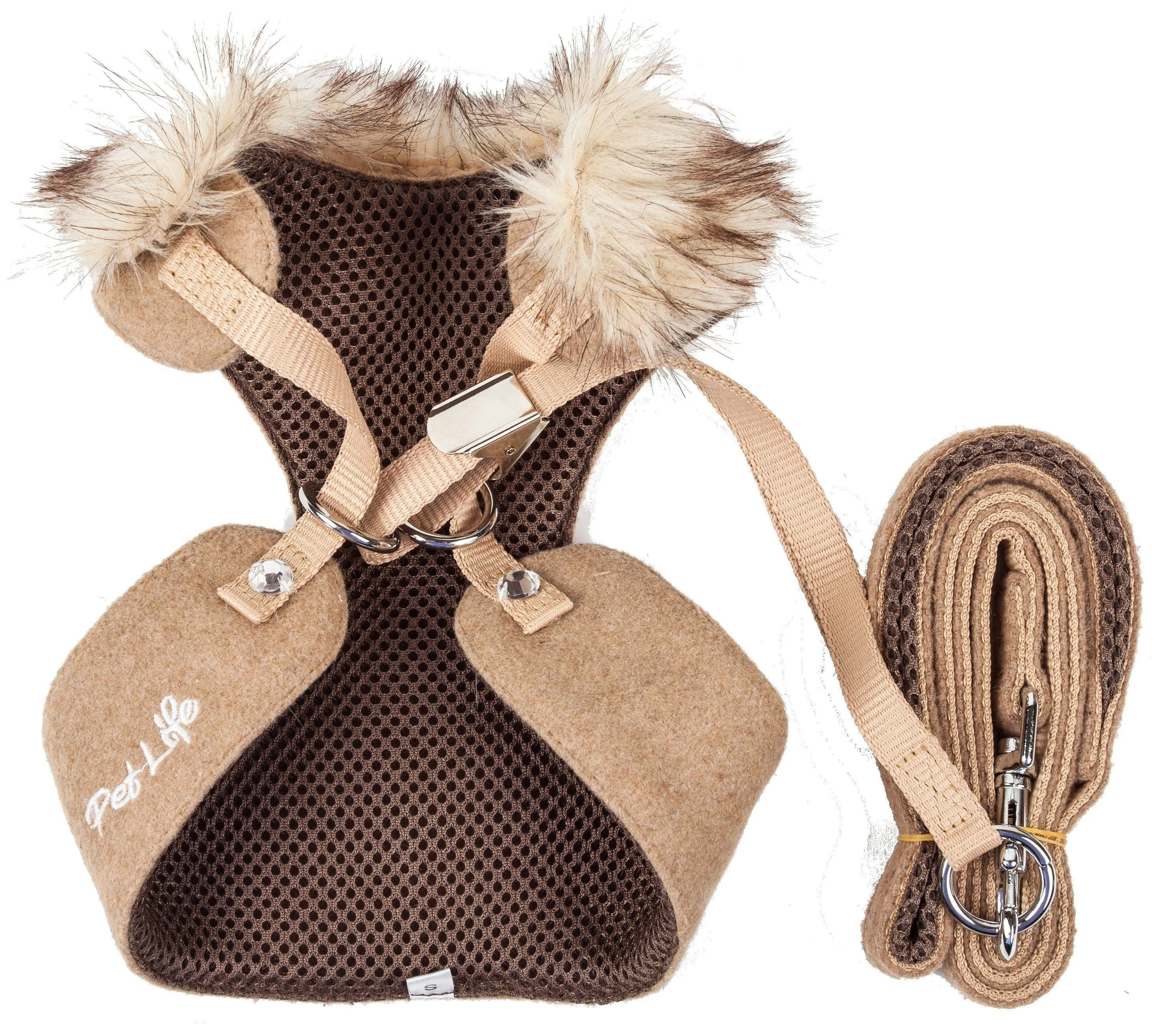 Pet Life ® Luxe 'Furracious' 2-In-1 Adjustable Dog Harness and Leash with Detachable Fur Collar - Image 10