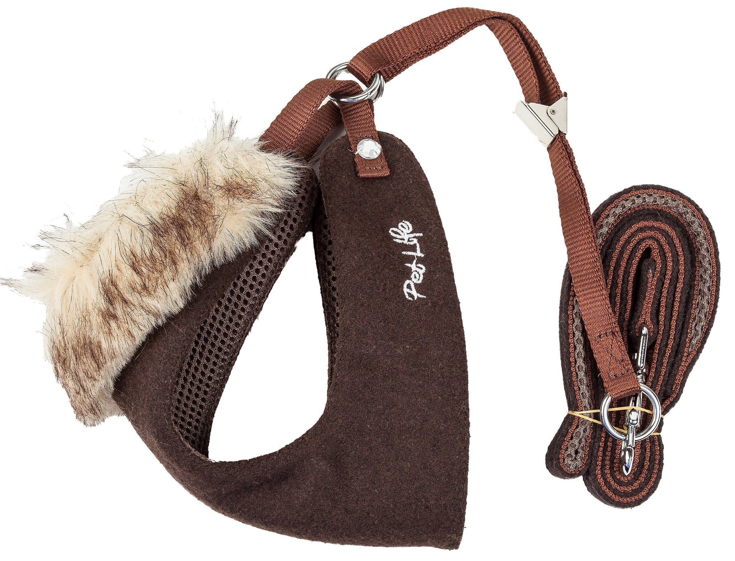 Pet Life ® Luxe 'Furracious' 2-In-1 Adjustable Dog Harness and Leash with Detachable Fur Collar - Image 13