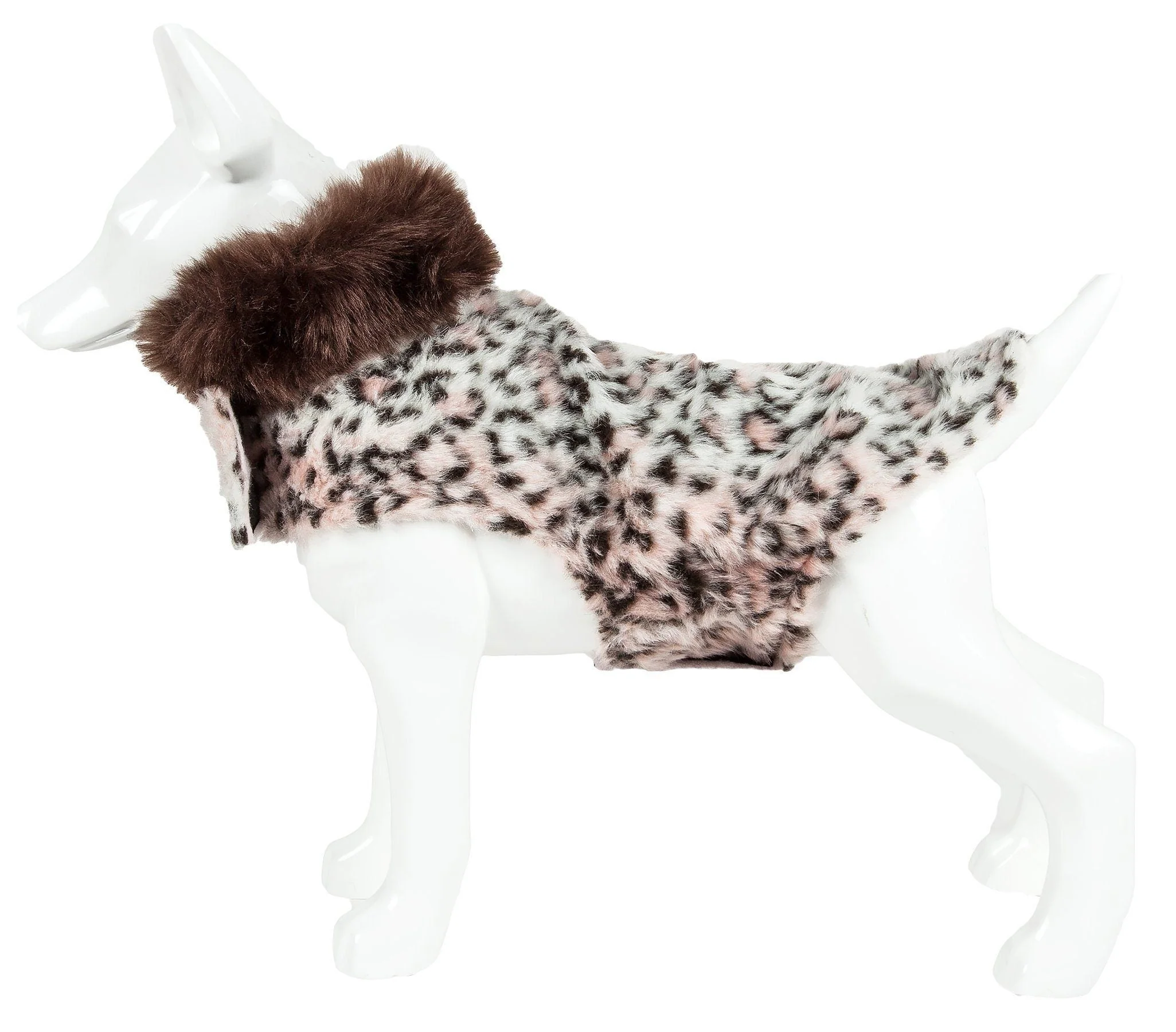 Pet Life ® Luxe 'Furracious' Cheetah Patterned Mink Designer Fashion Fur Dog Coat - Image 3