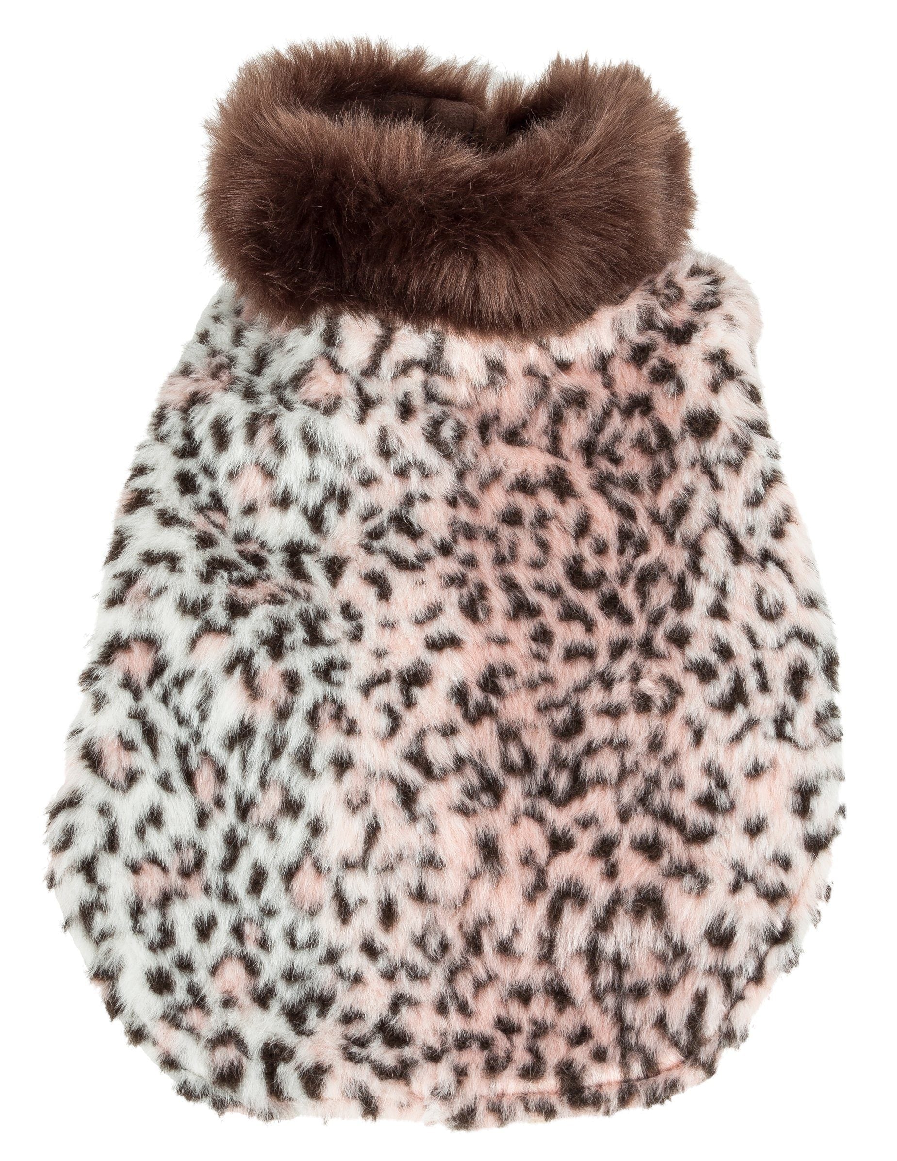 Pet Life ® Luxe 'Furracious' Cheetah Patterned Mink Designer Fashion Fur Dog Coat - Image 4