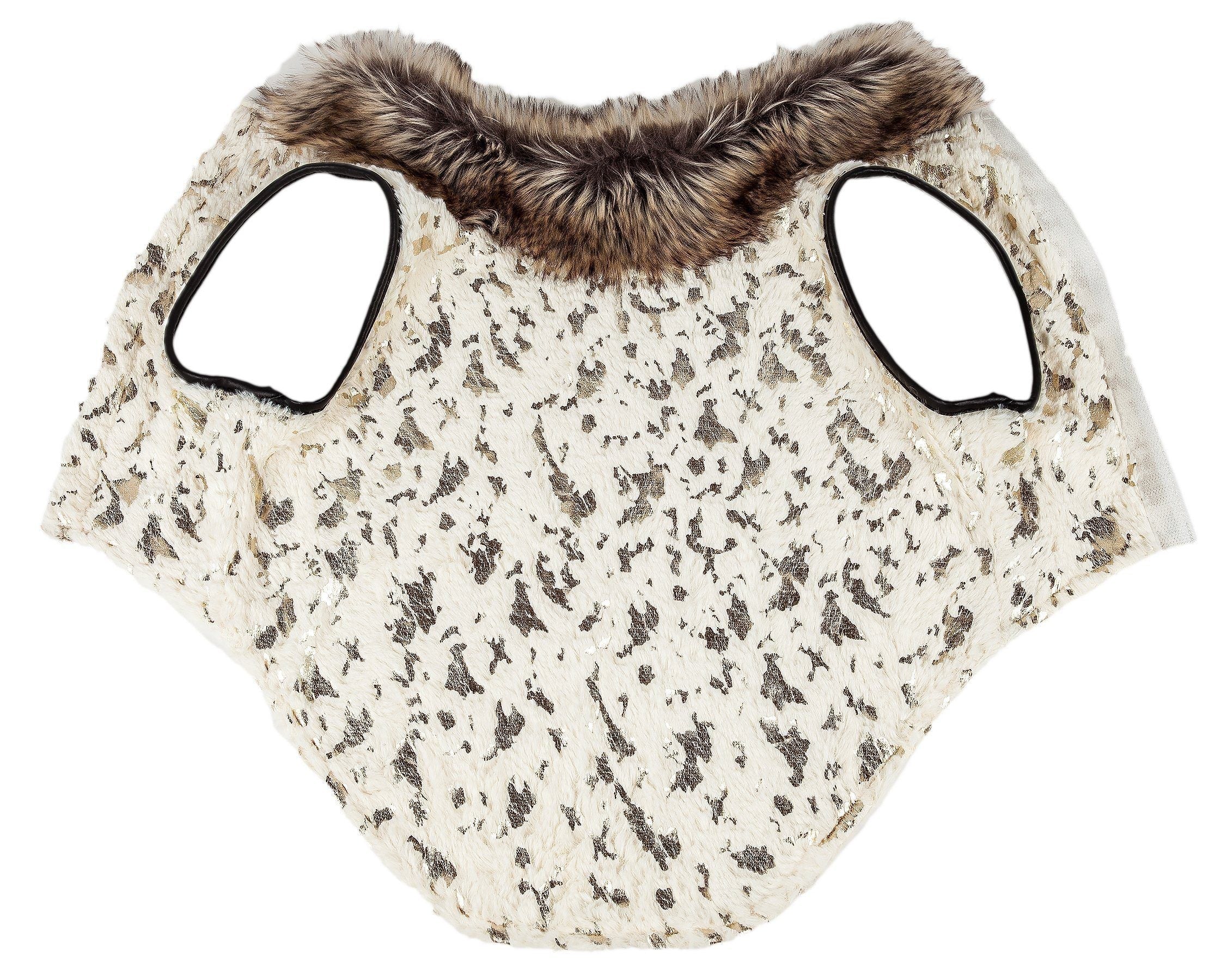 Pet Life ®  Luxe 'Gilded Rawffled' Gold-Plated Designer Fur Dog Coat - Image 6