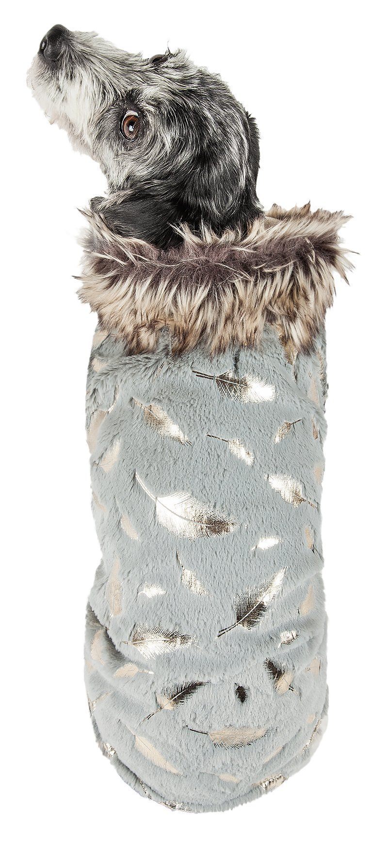 Pet Life ® Luxe 'Gold-Wagger' Gold-Leaf Fashion Designer Fur Dog Coat - Image 3