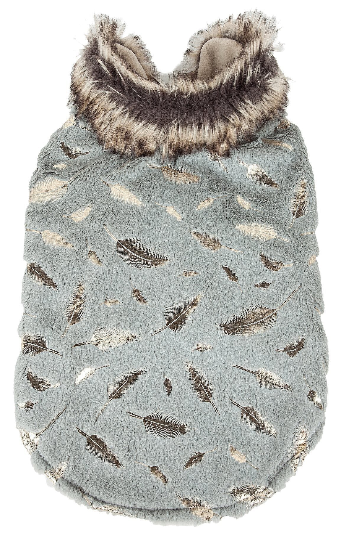 Pet Life ® Luxe 'Gold-Wagger' Gold-Leaf Fashion Designer Fur Dog Coat - Image 4
