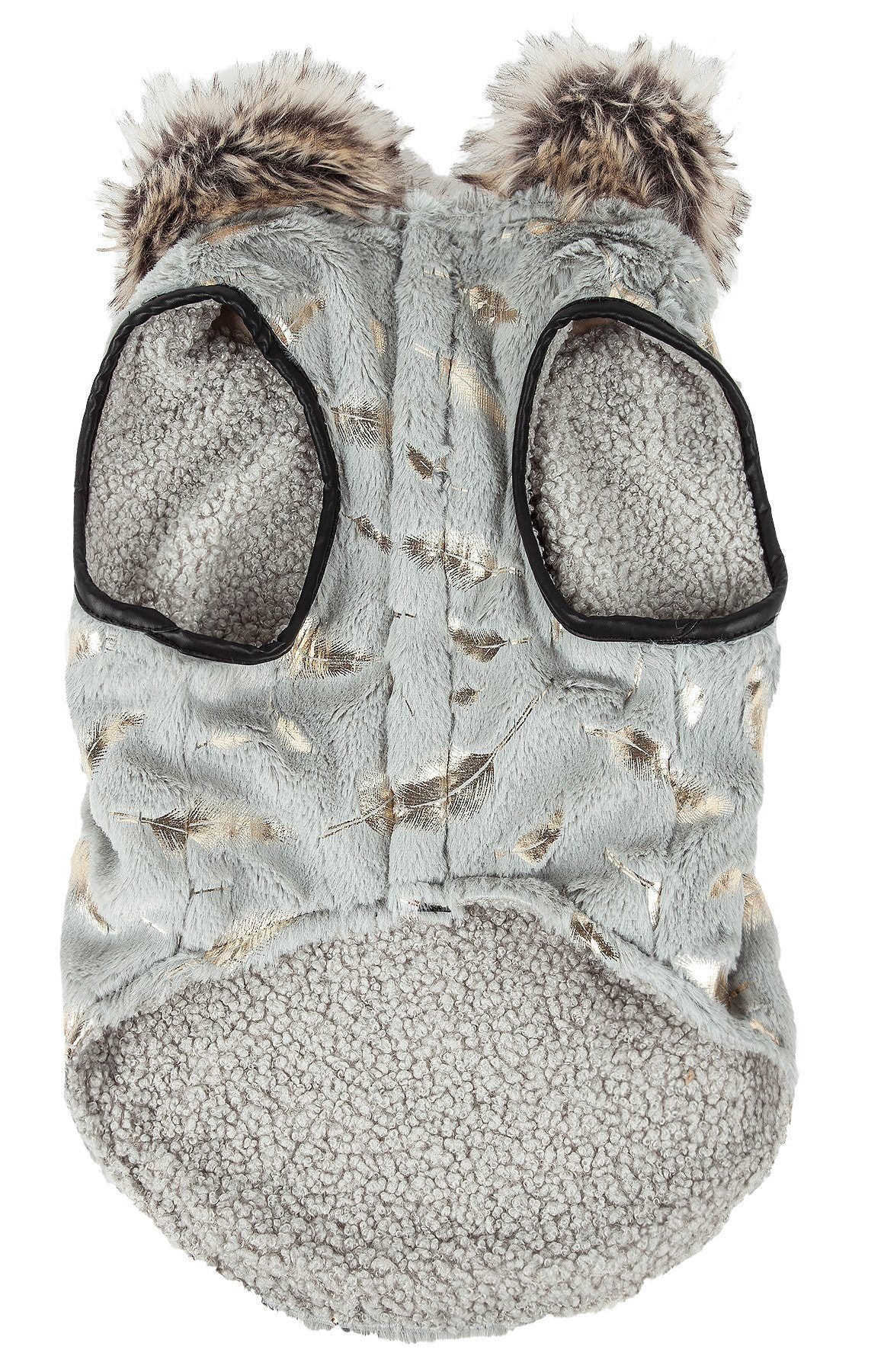 Pet Life ® Luxe 'Gold-Wagger' Gold-Leaf Fashion Designer Fur Dog Coat - Image 5