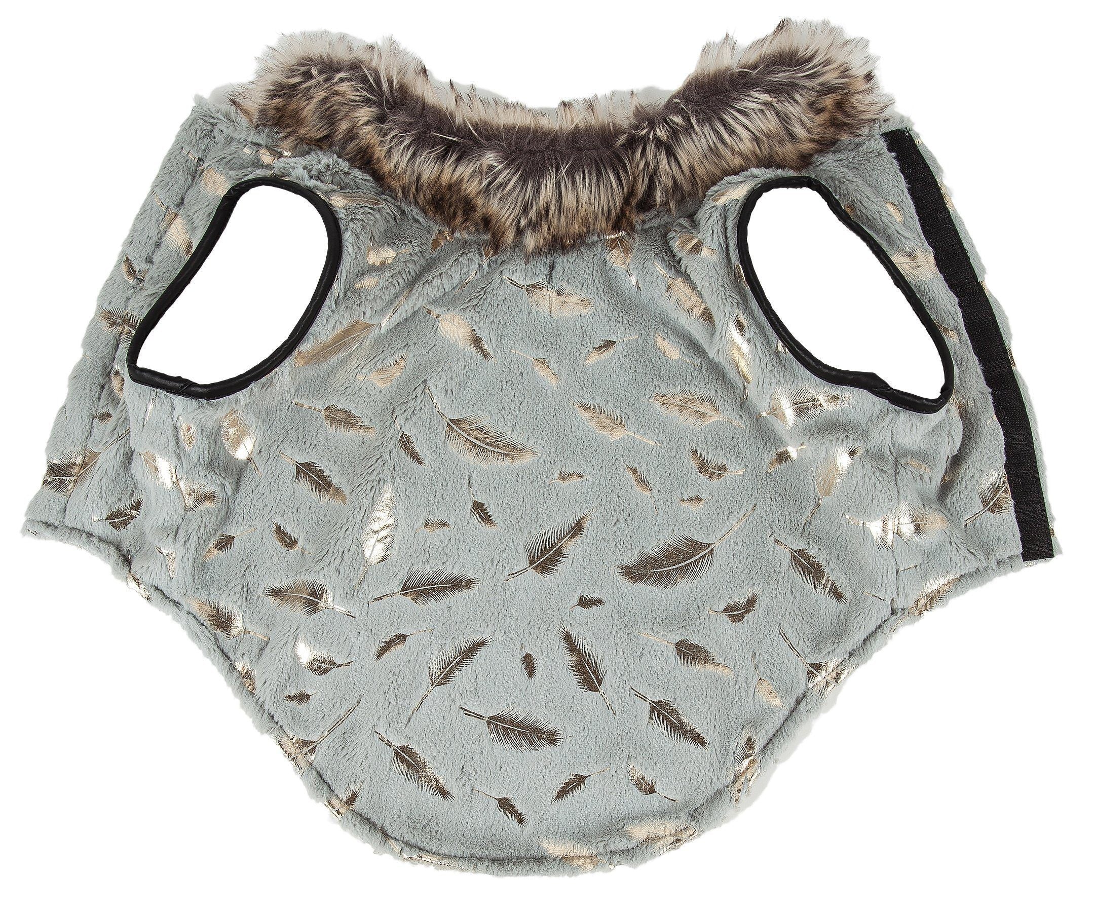 Pet Life ® Luxe 'Gold-Wagger' Gold-Leaf Fashion Designer Fur Dog Coat - Image 6