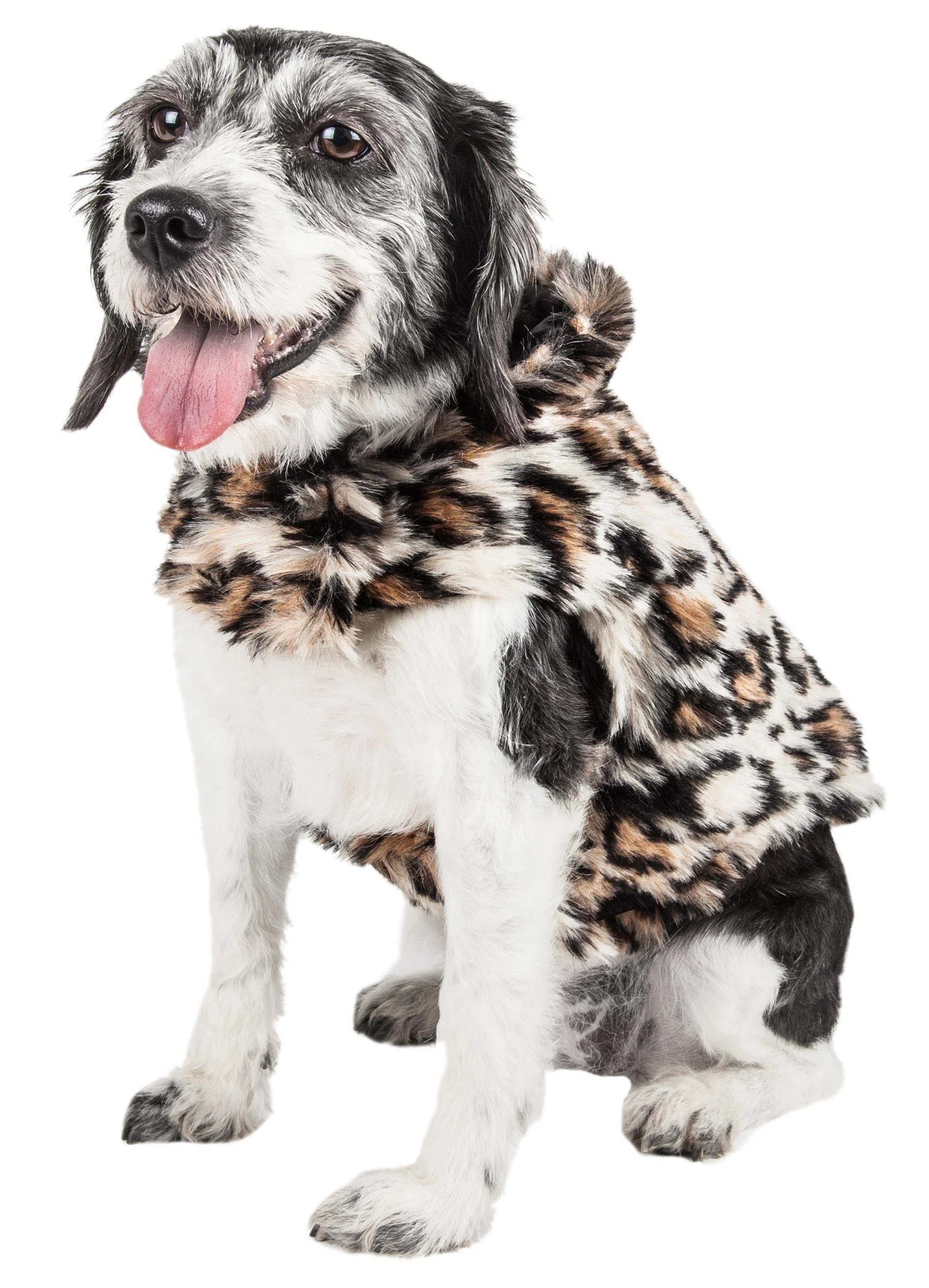 Pet Life ® Luxe 'Lab-Pard' Dazzling Leopard Patterned Mink Fur Dog Coat - Image 3